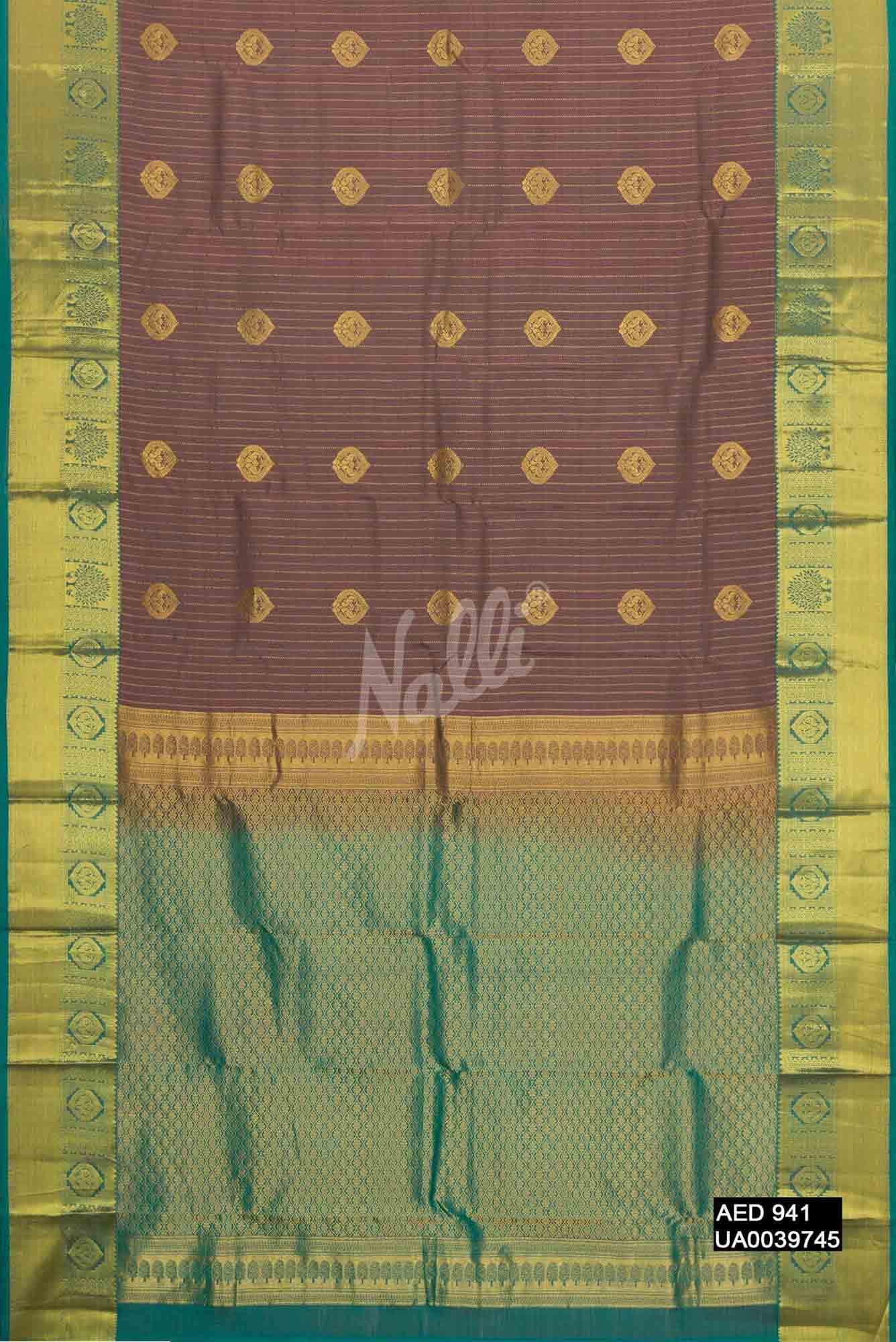 Brown Kanchipuram Silk Saree