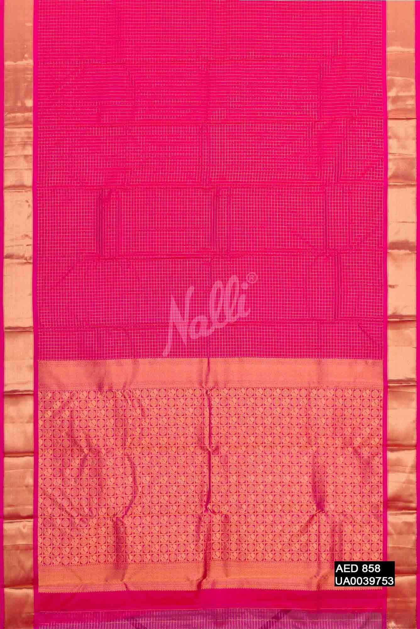 Pink Kanchipuram Silk Saree
