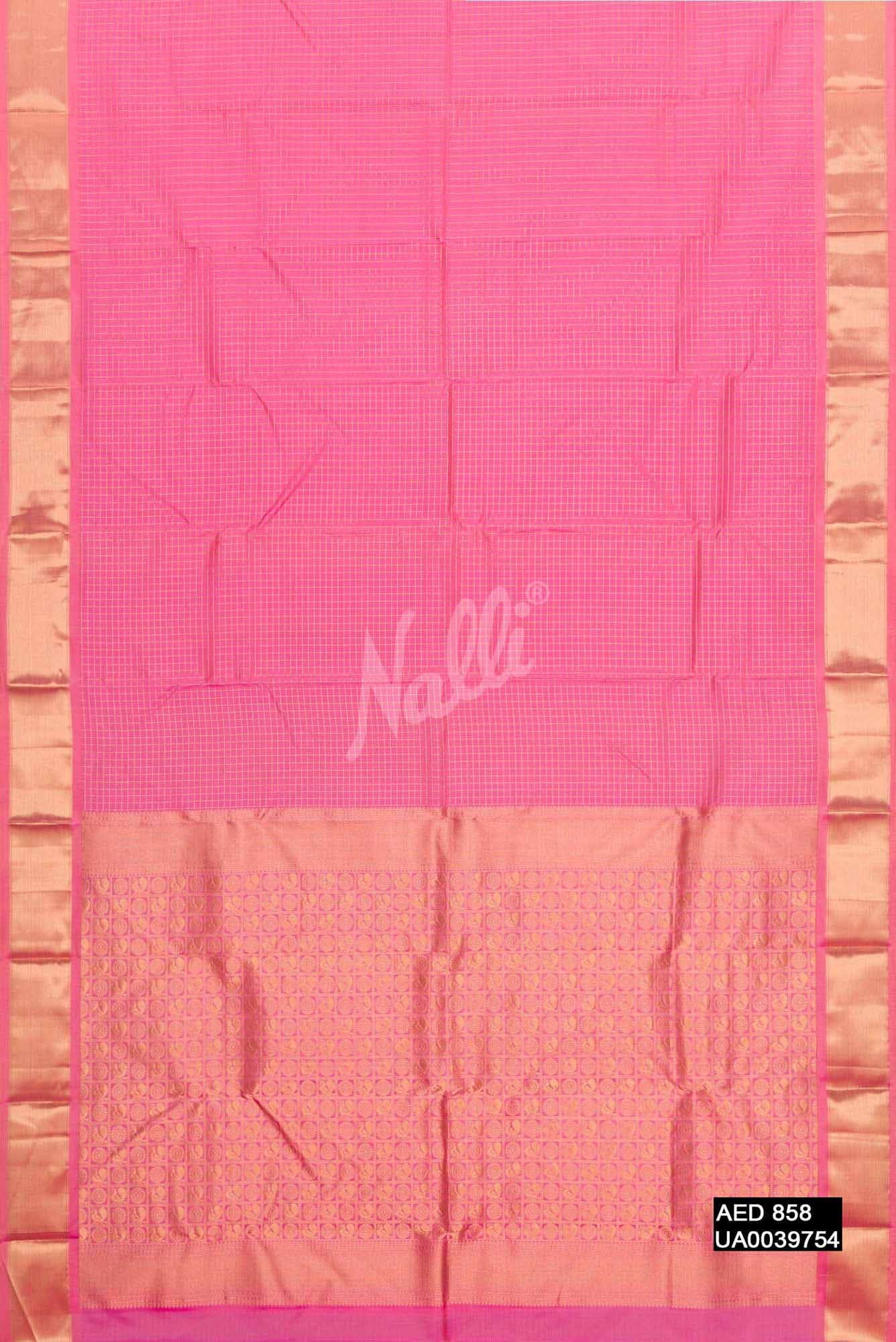 Pink Kanchipuram Silk Saree