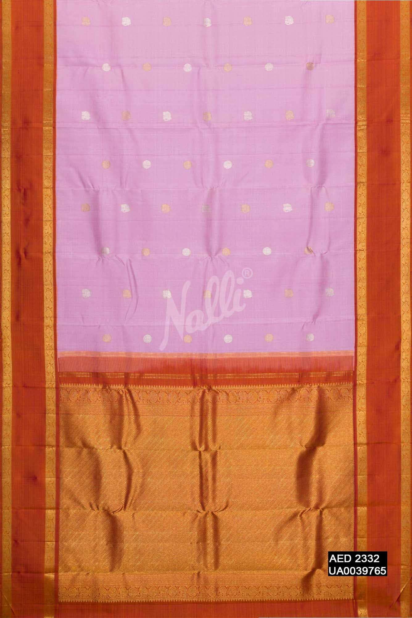 Lavender Kanchipuram Silk Saree