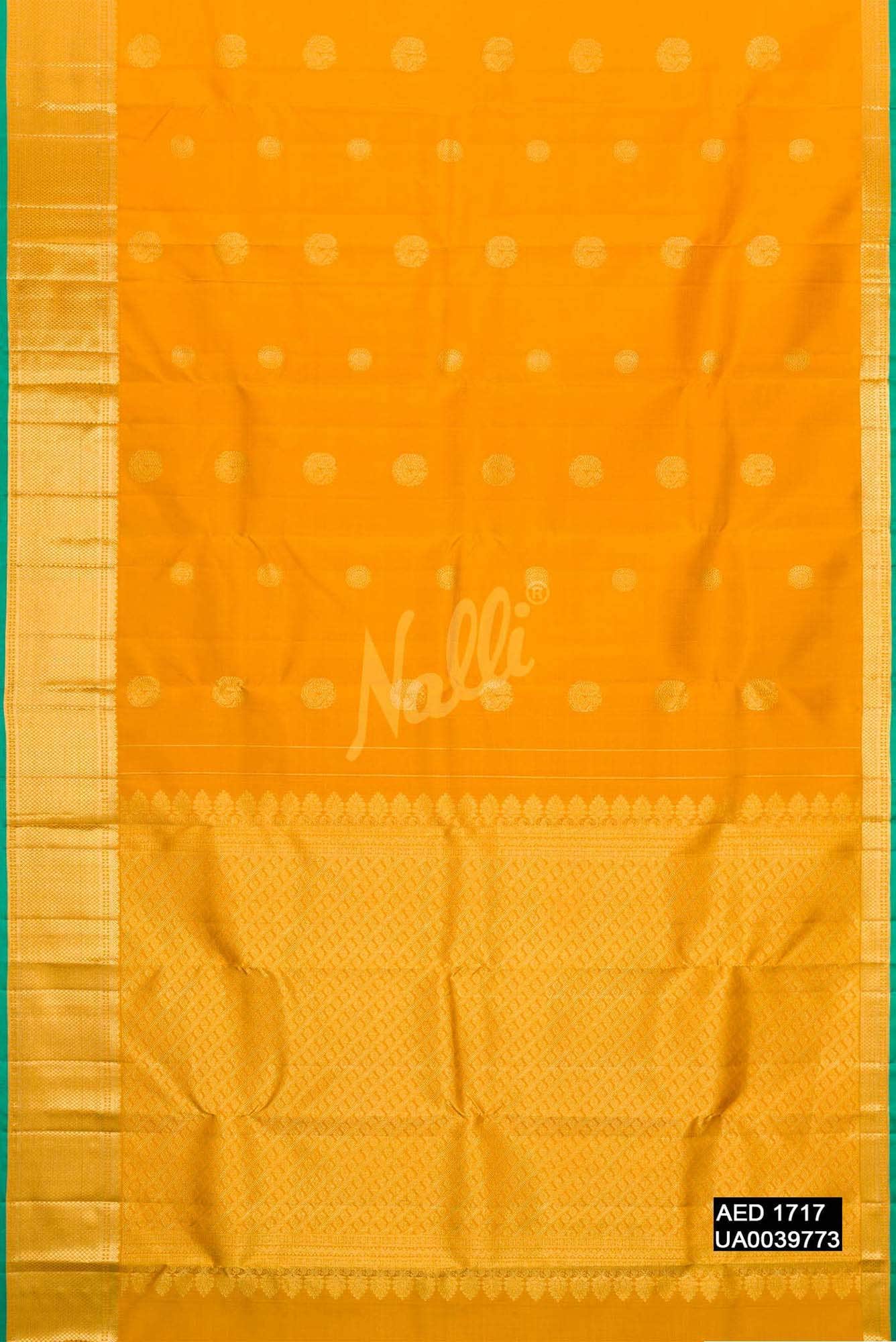 Mustard Kanchipuram Silk Saree
