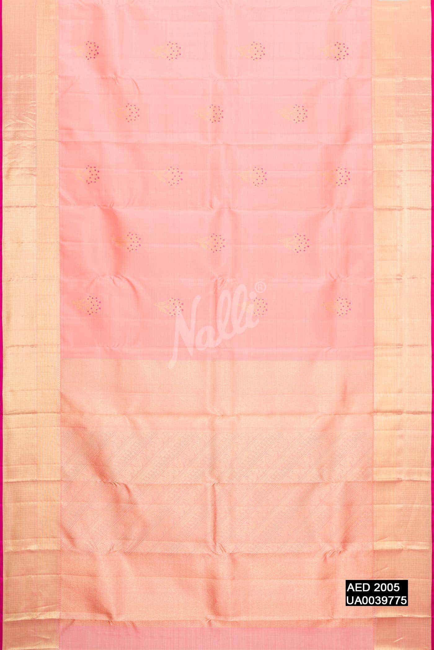 Peach Kanchipuram Silk Saree