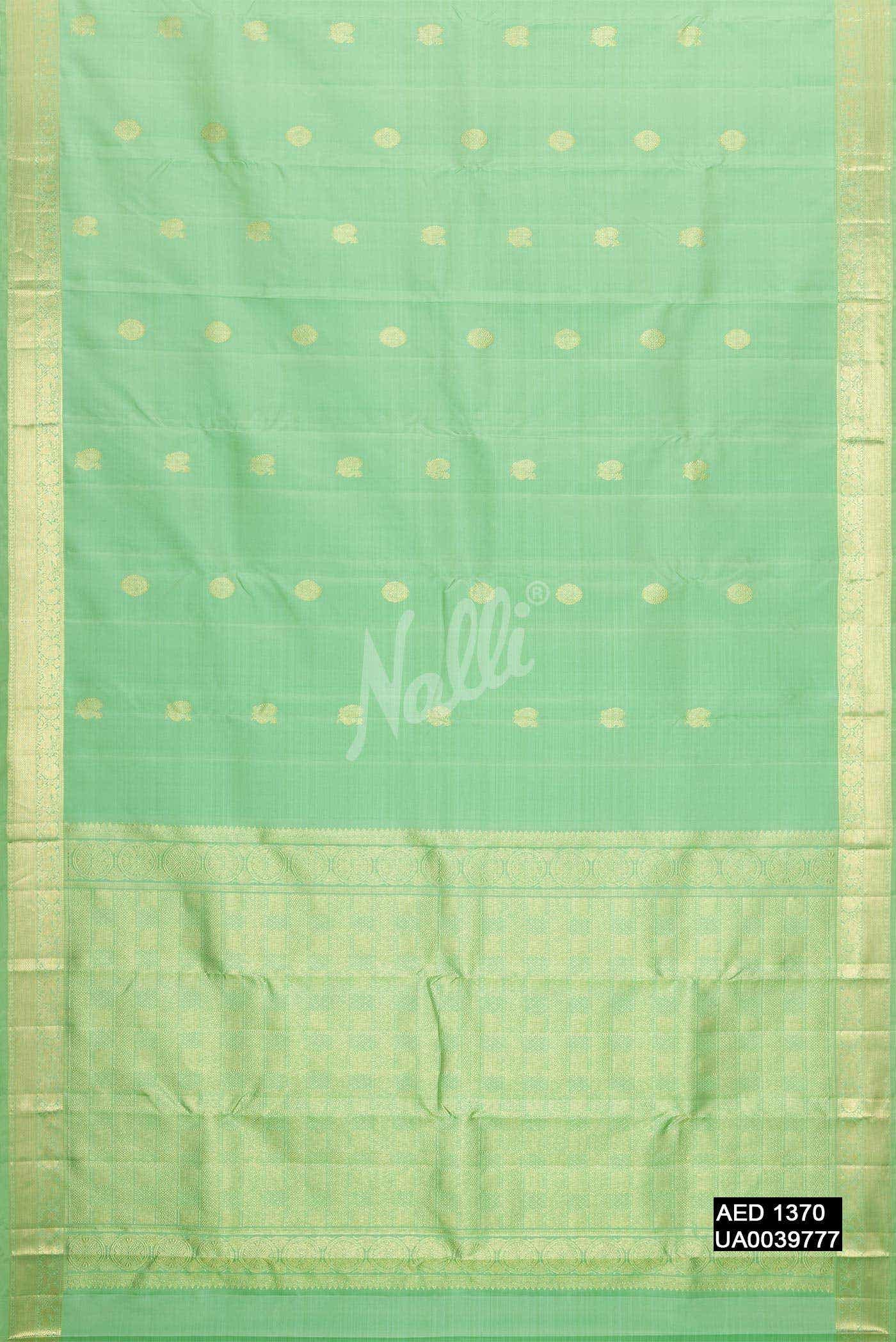Pista Green Kanchipuram Silk Saree