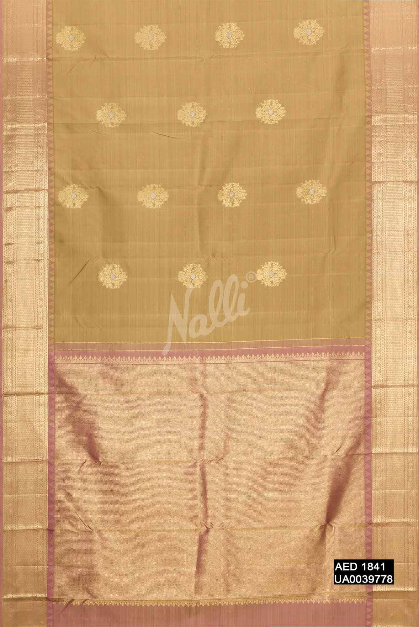 Gold Kanchipuram Silk Saree