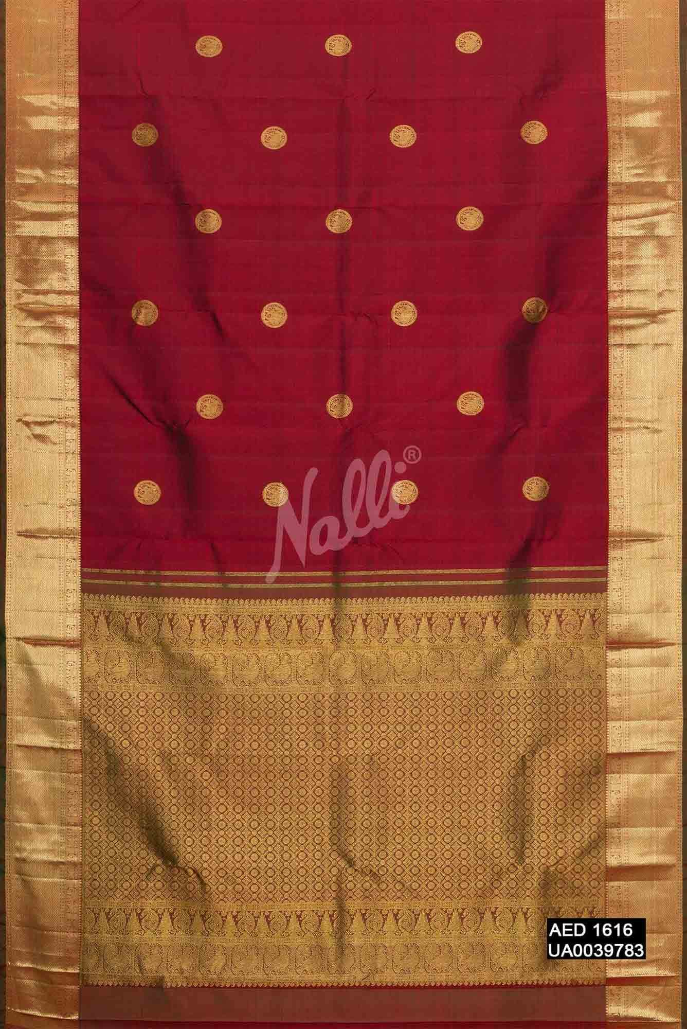 Maroon Kanchipuram Silk Saree