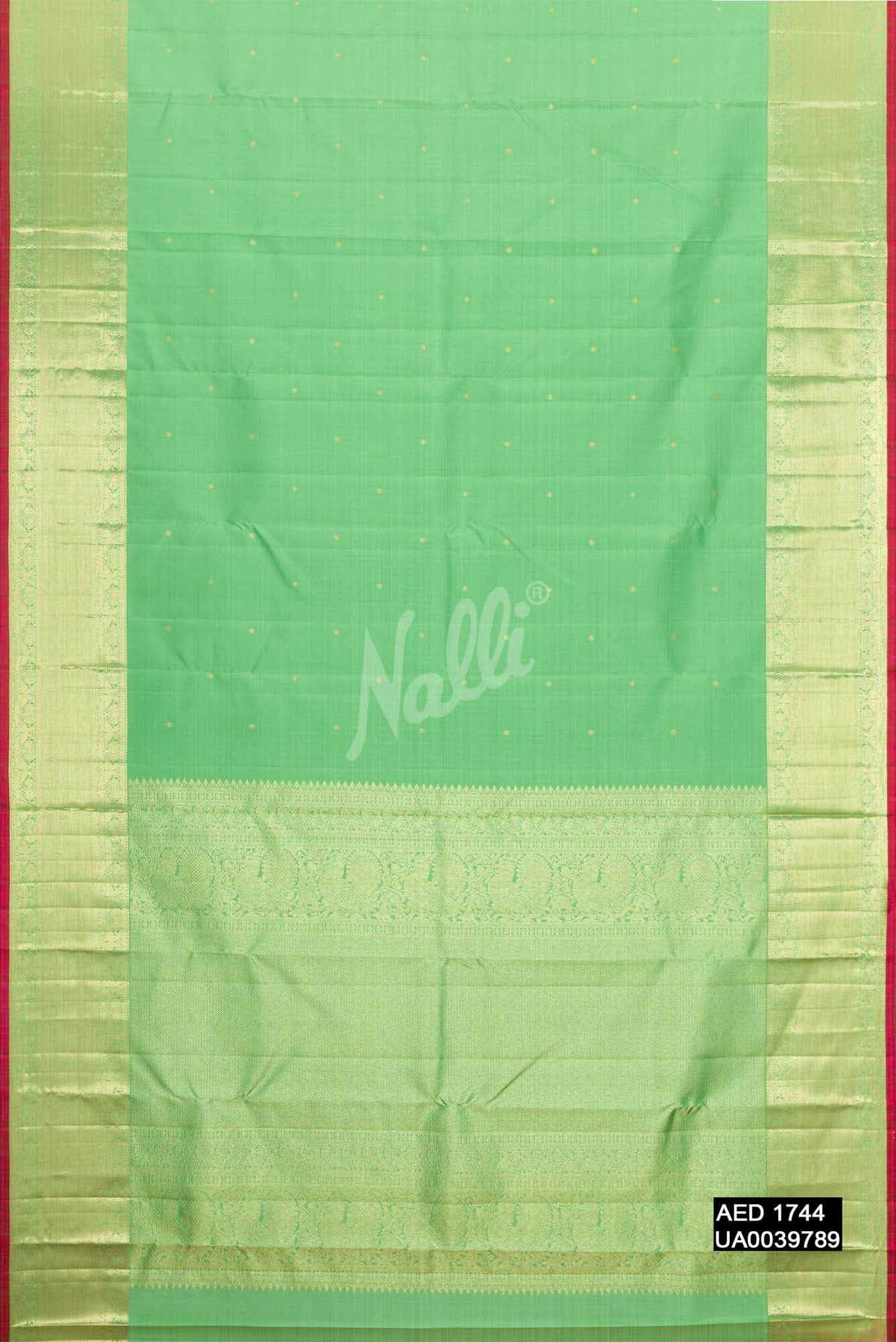 Pista Green Kanchipuram Silk Saree