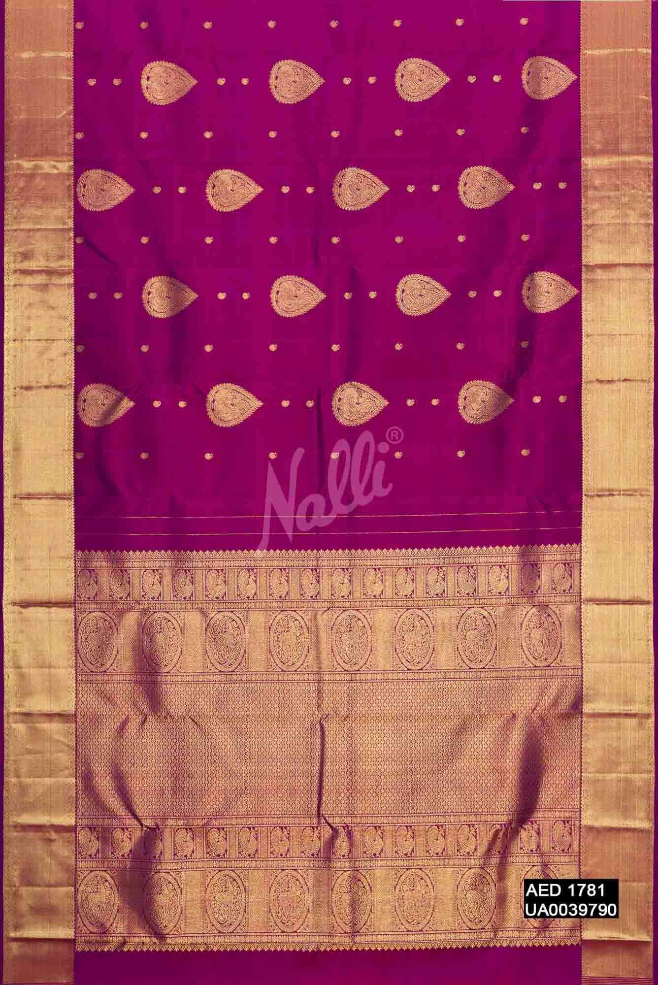 Purple Kanchipuram Silk Saree