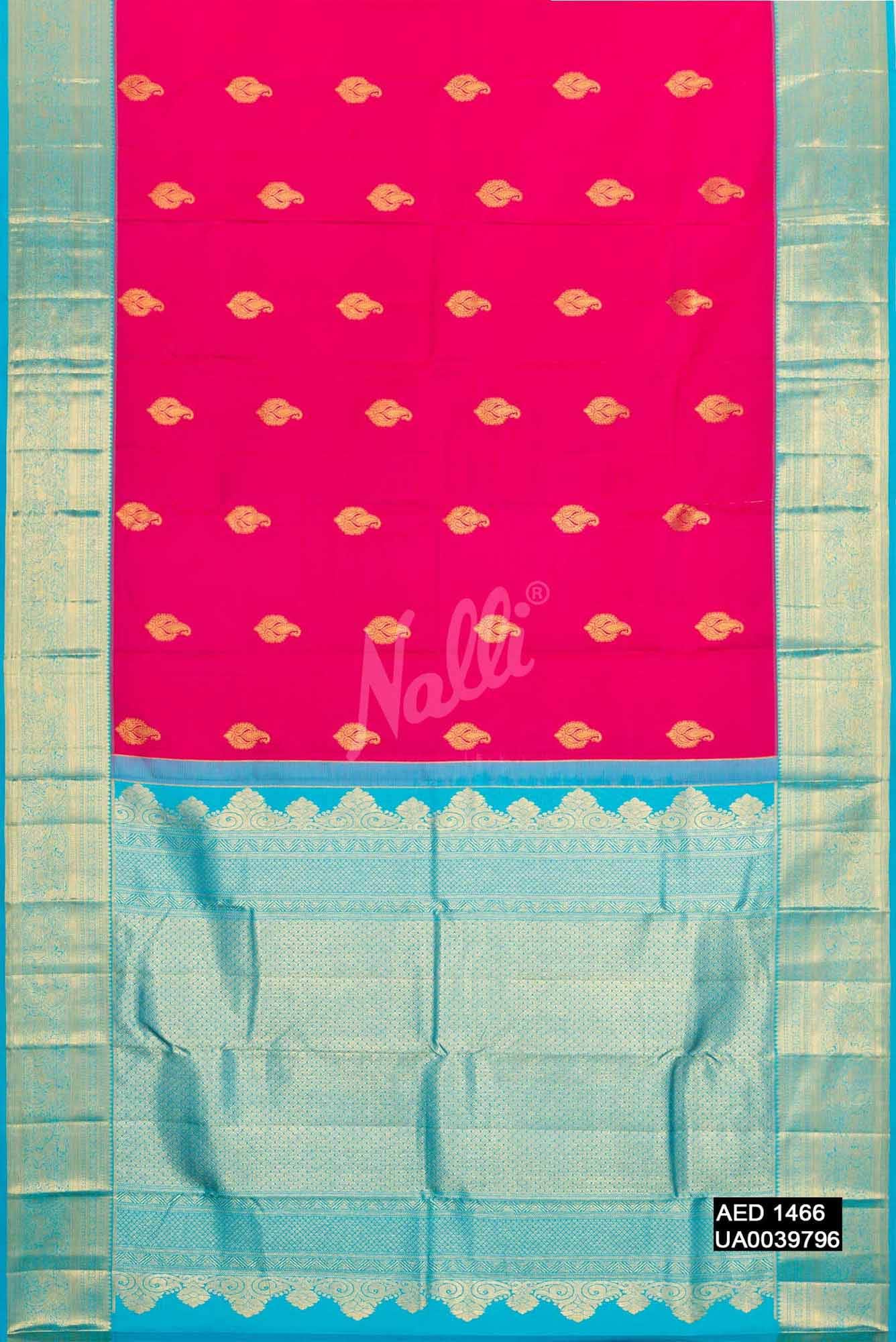 Dark Pink Kanchipuram Silk Saree