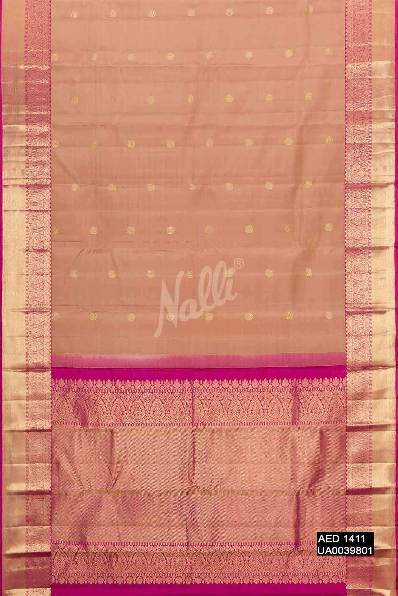 Rose Gold Kanchipuram Silk Saree