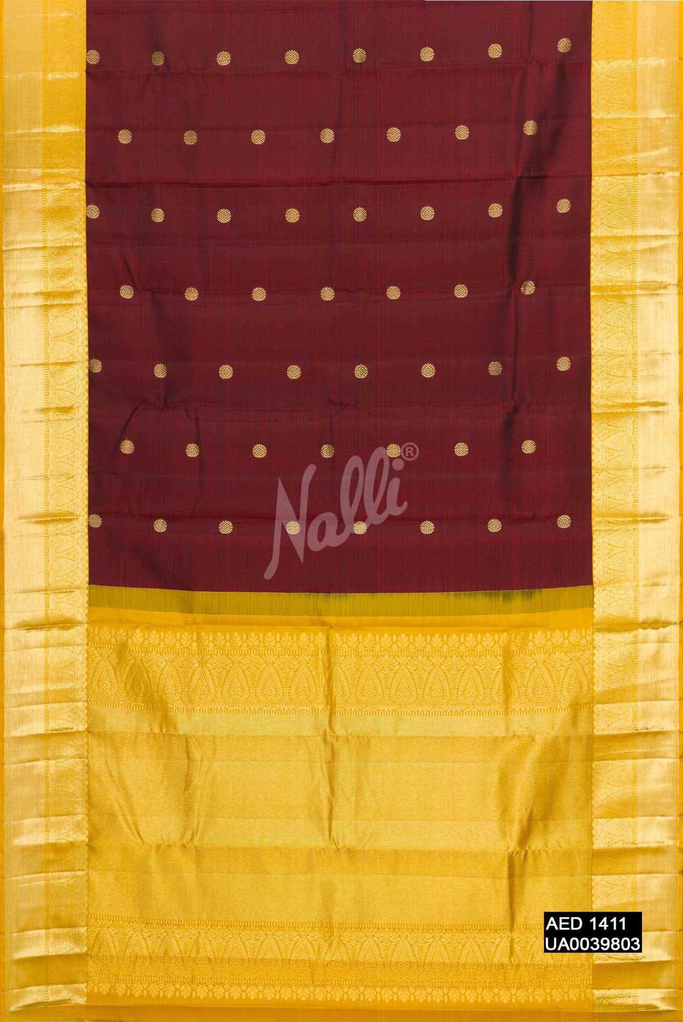 Maroon Kanchipuram Silk Saree
