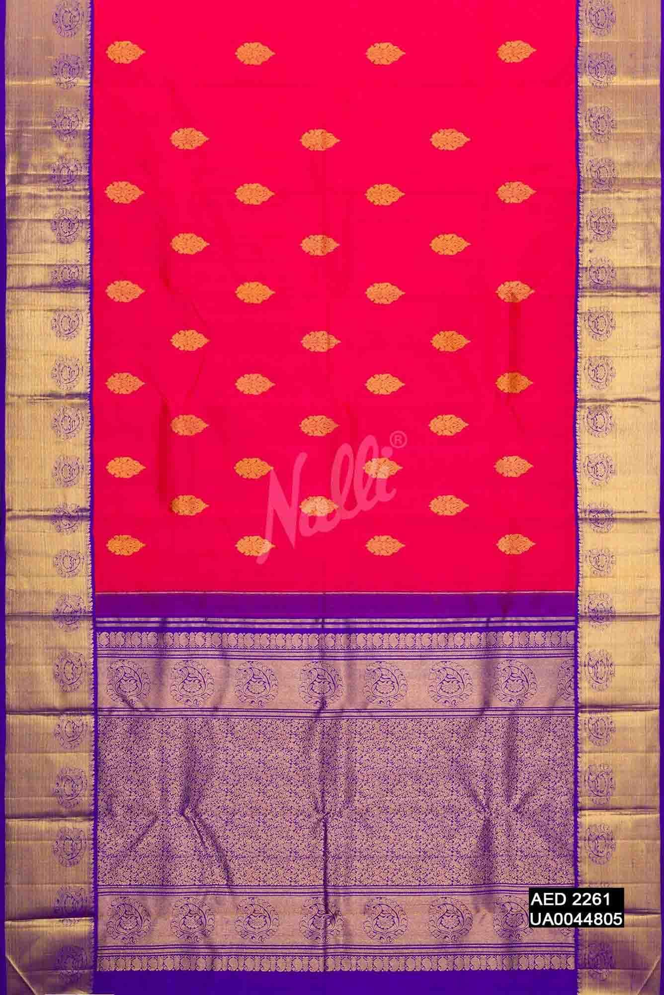 Orange Kanchipuram Silk Saree