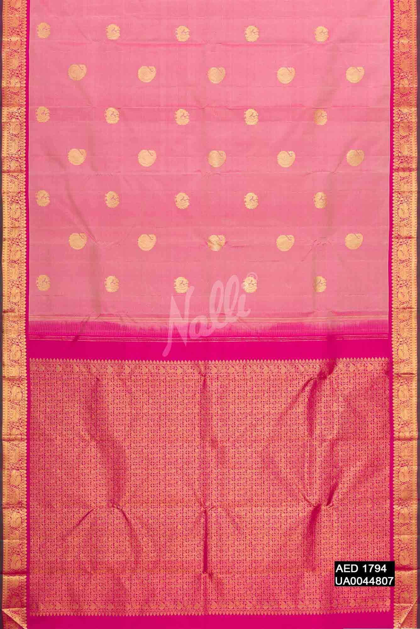 Pink Kanchipuram Silk Saree