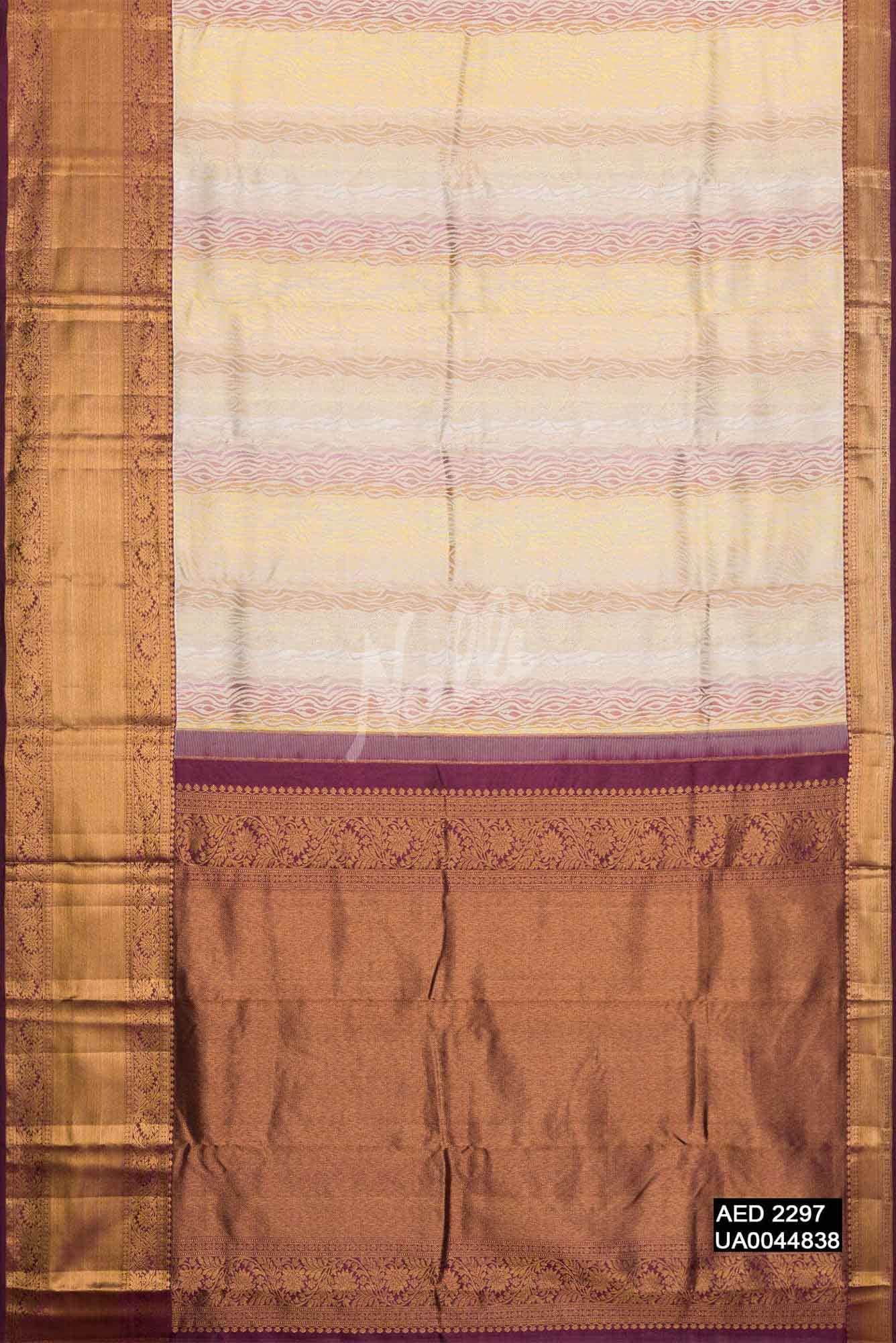 Sandal Kanchipuram Silk Saree