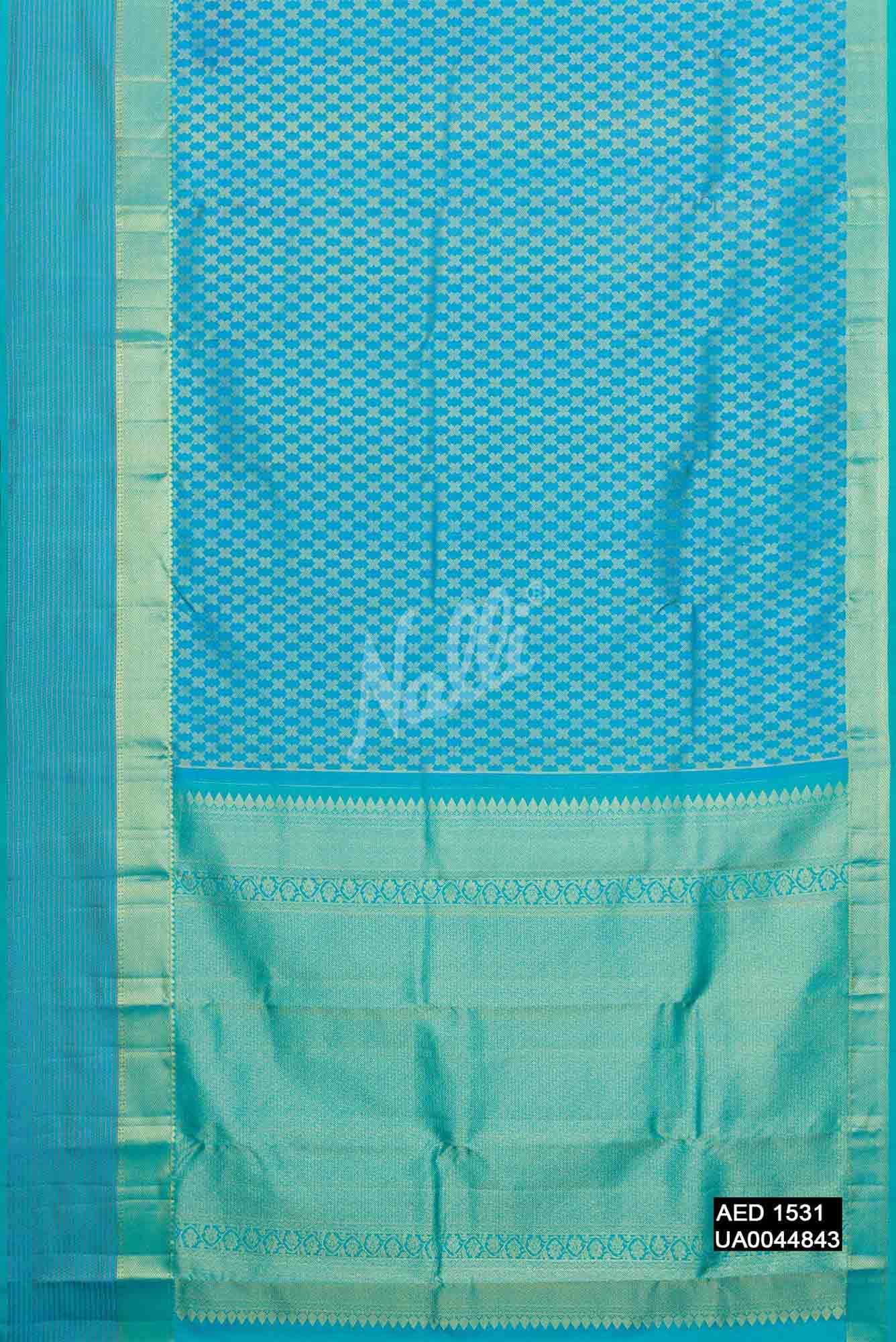 Blue Kanchipuram Silk Saree