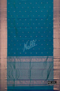 Peacock Blue Kanchipuram Silk Saree