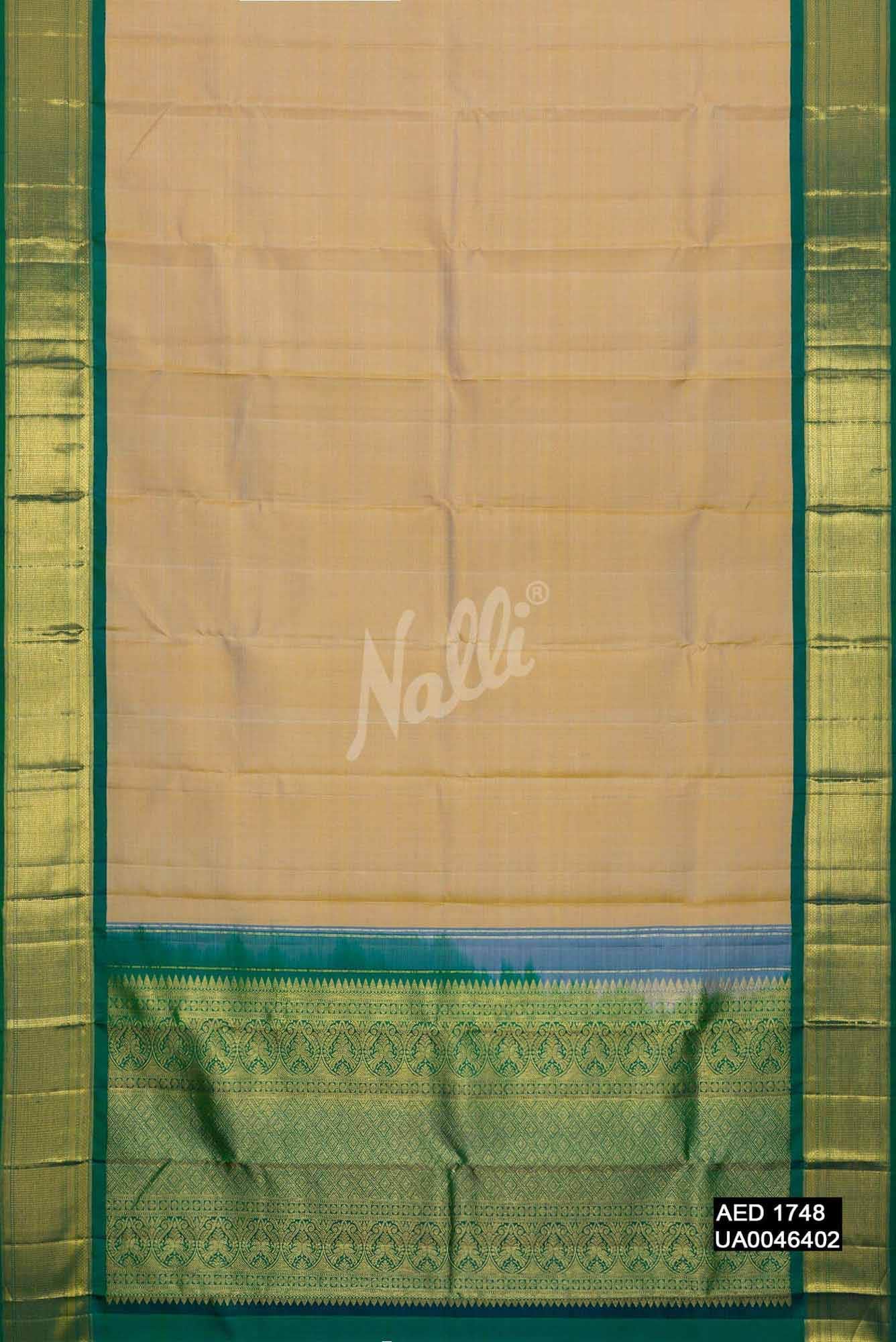 Beige Kanchipuram Silk Saree