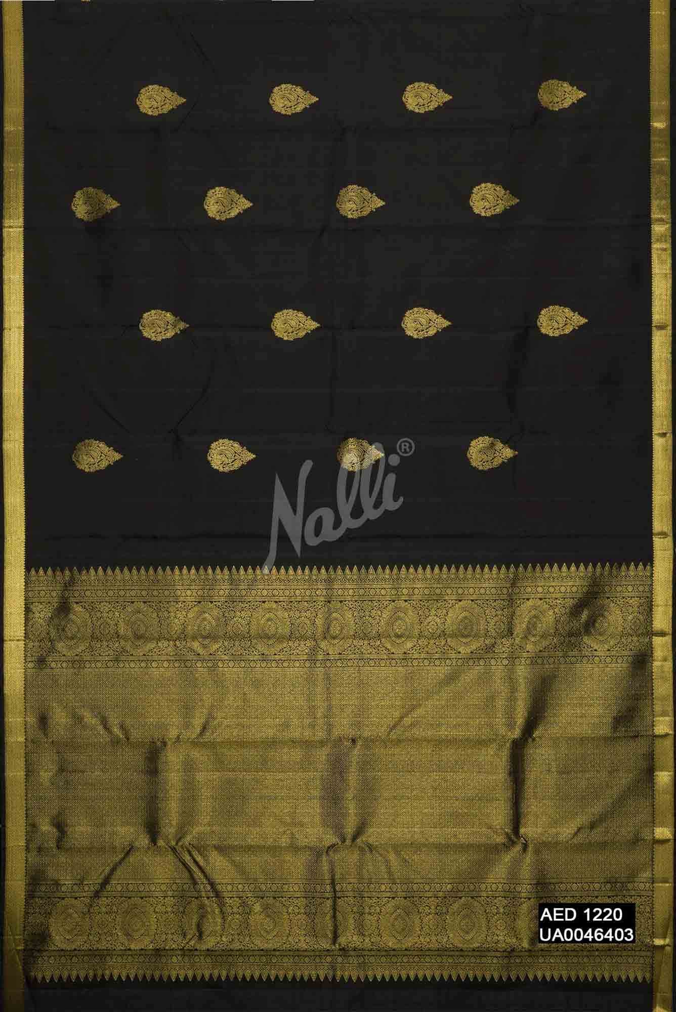 Black Kanchipuram Silk Saree