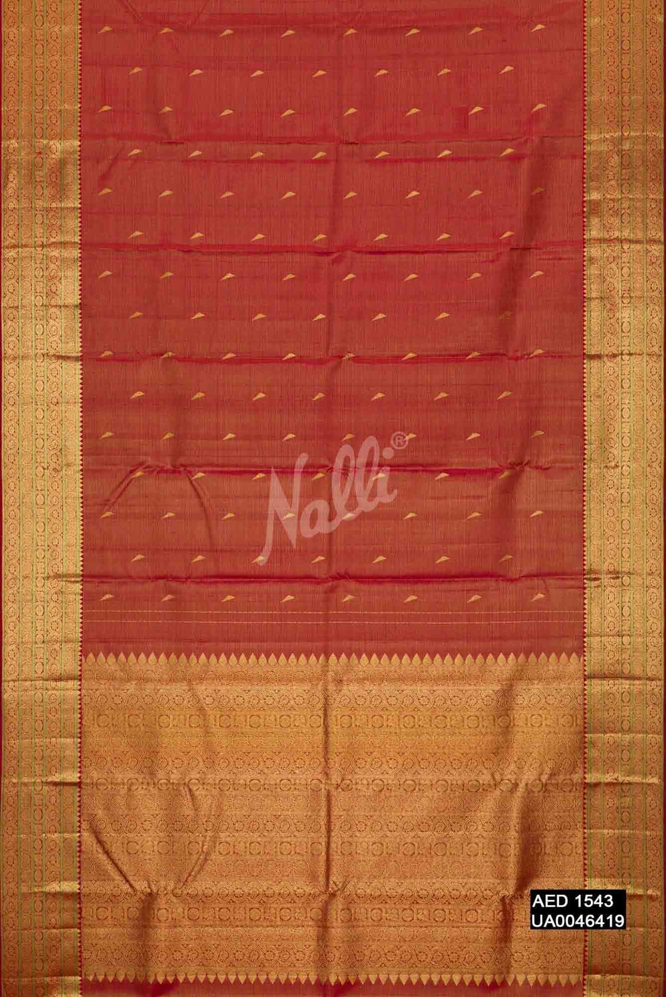 Maroon Kanchipuram Silk Saree
