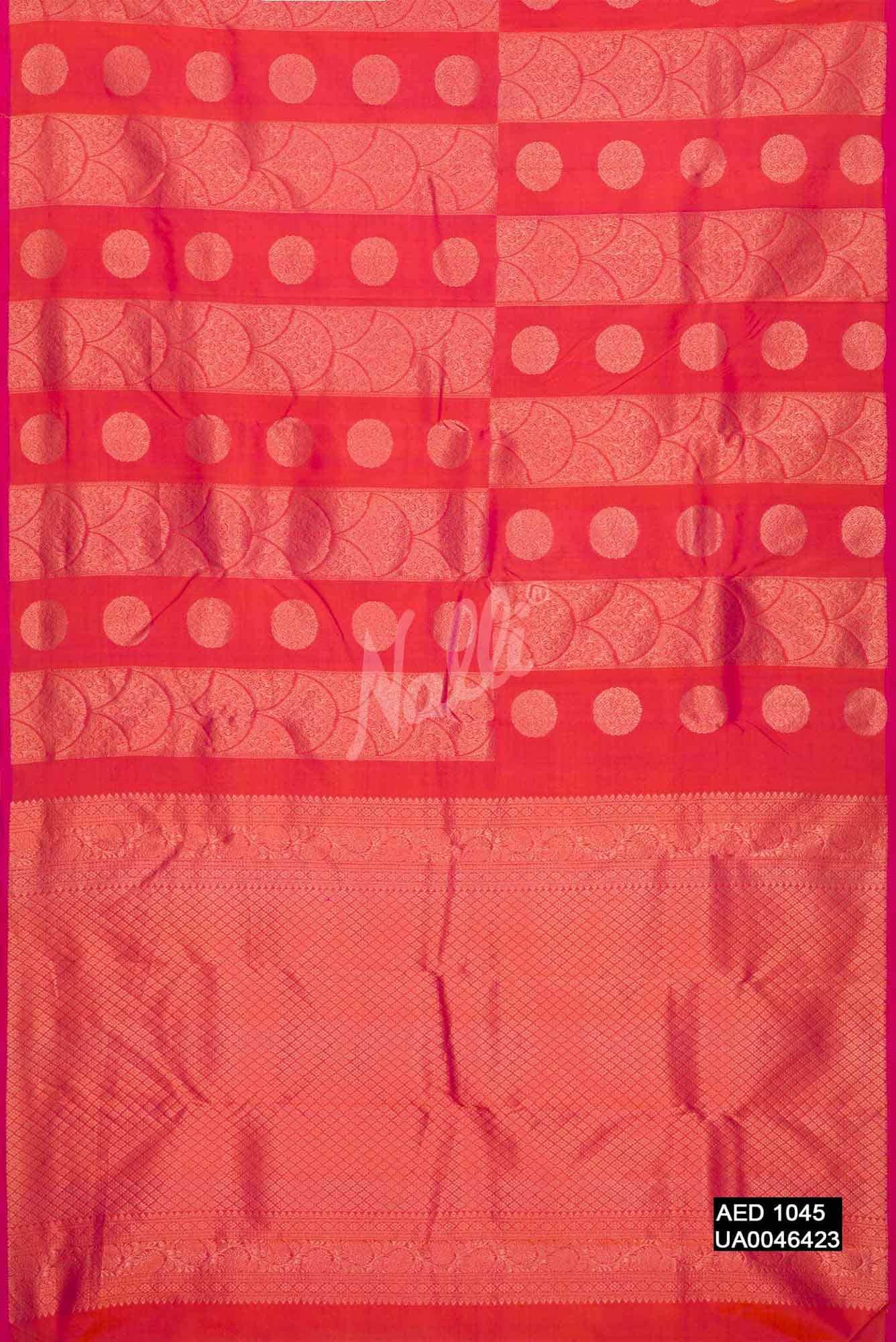 Orange Kanchipuram Silk Saree