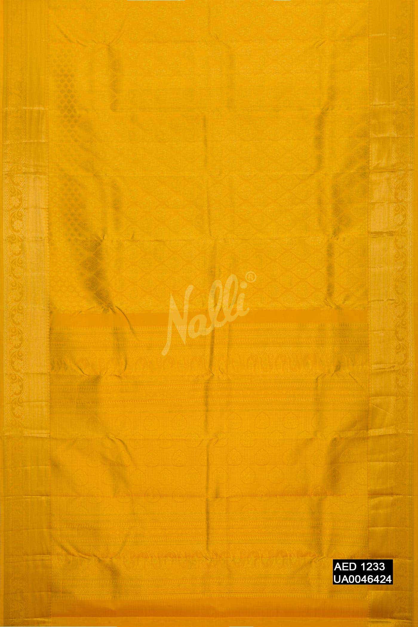Yellow Kanchipuram Silk Saree
