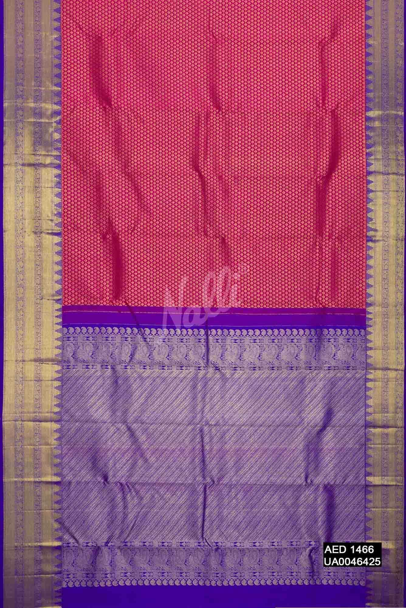 Pink Kanchipuram Silk Saree