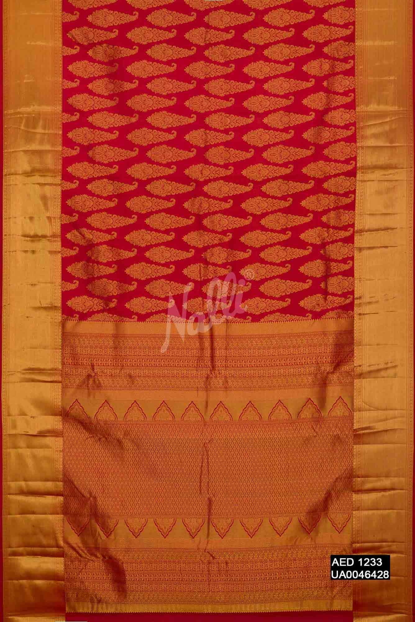 Maroon Kanchipuram Silk Saree