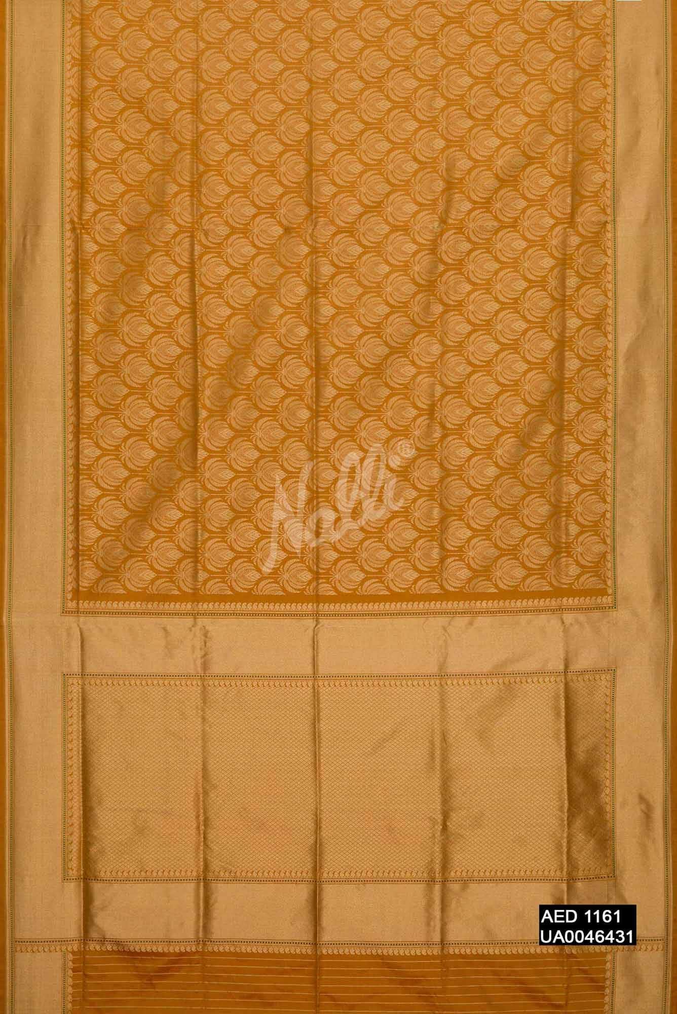 Mustard Banarasi Silk Saree