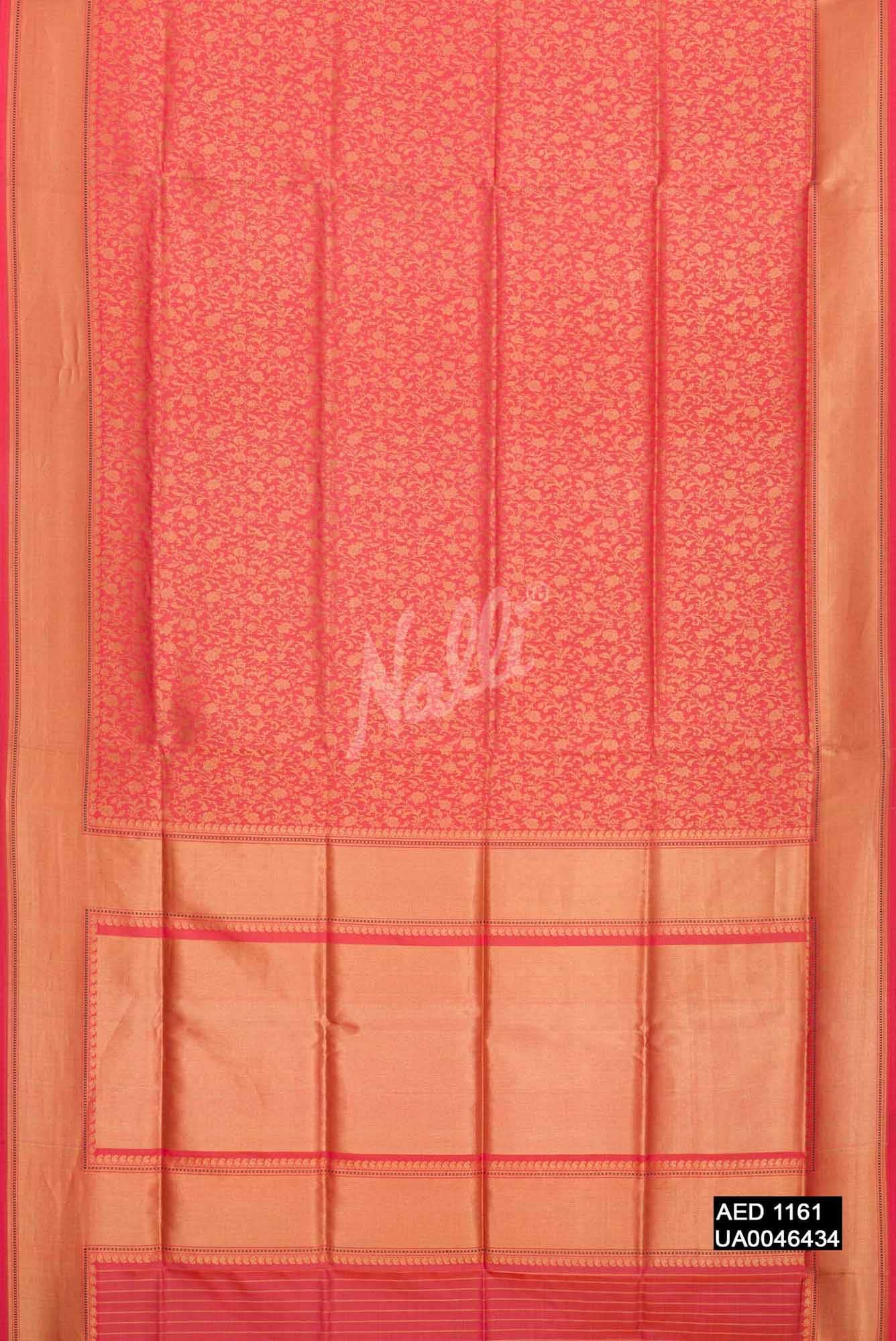 Peach Banarasi Silk Saree