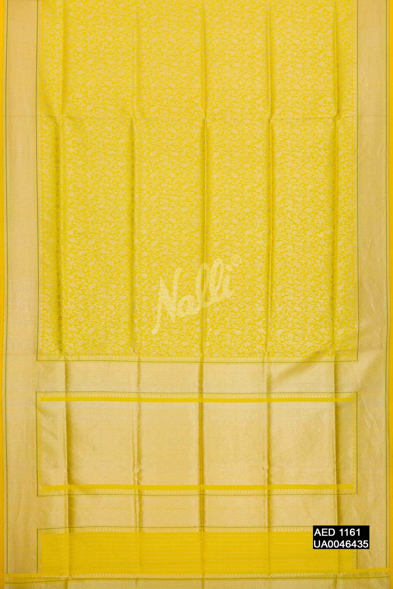 Yellow Banarasi Silk Saree
