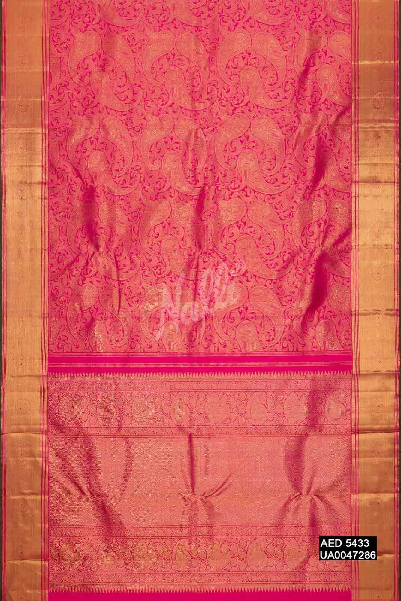Pink Kanchipuram Silk Saree