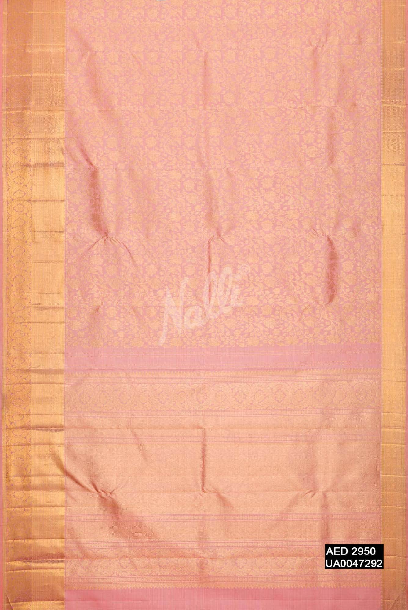 Peach Kanchipuram Silk Saree