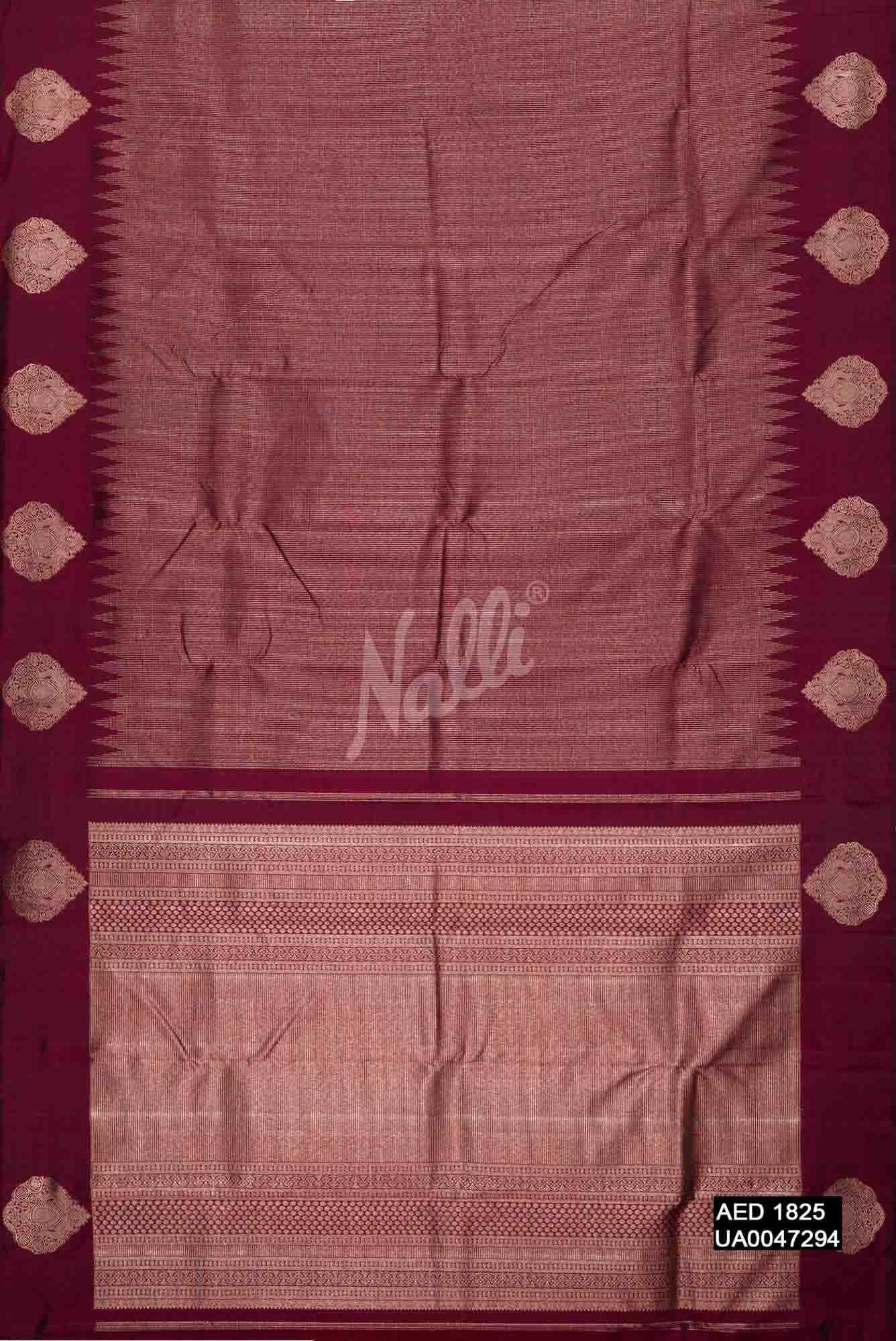 Maroon Kanchipuram Silk Saree