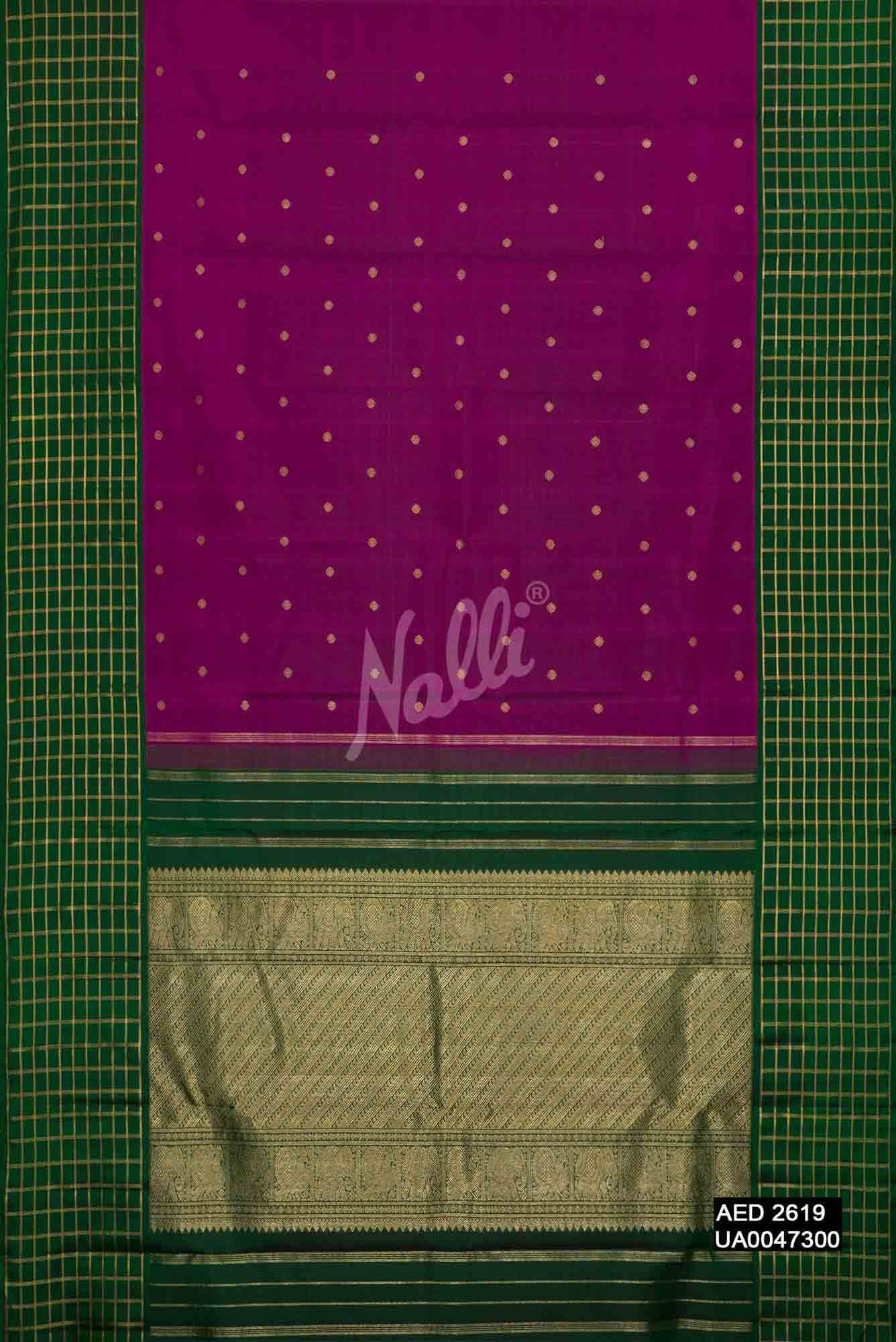 Purple Kanchipuram Silk Saree