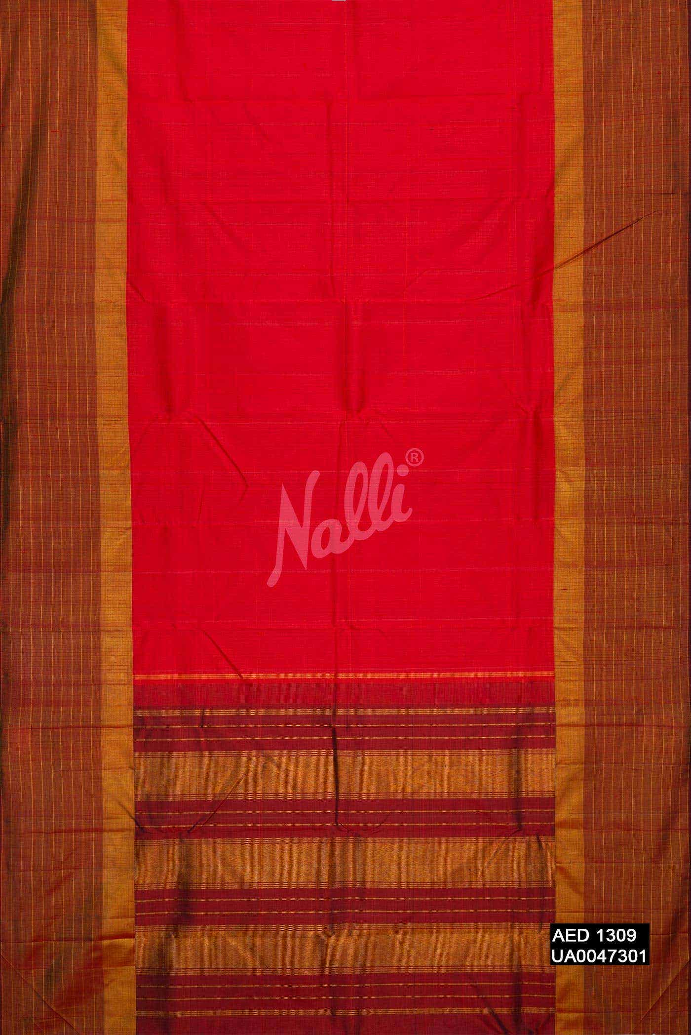 Orange Kanchipuram Silk Saree