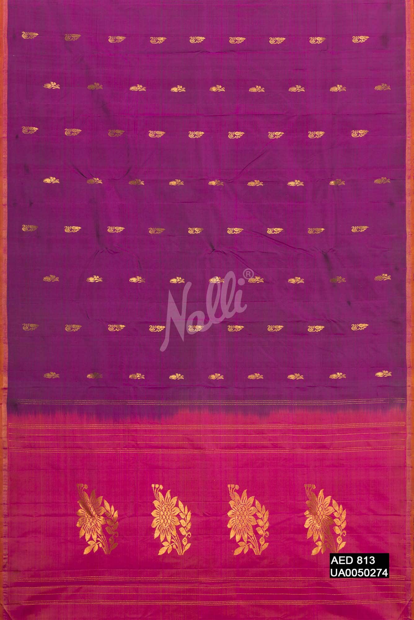 Purple Kanchipuram Silk Saree