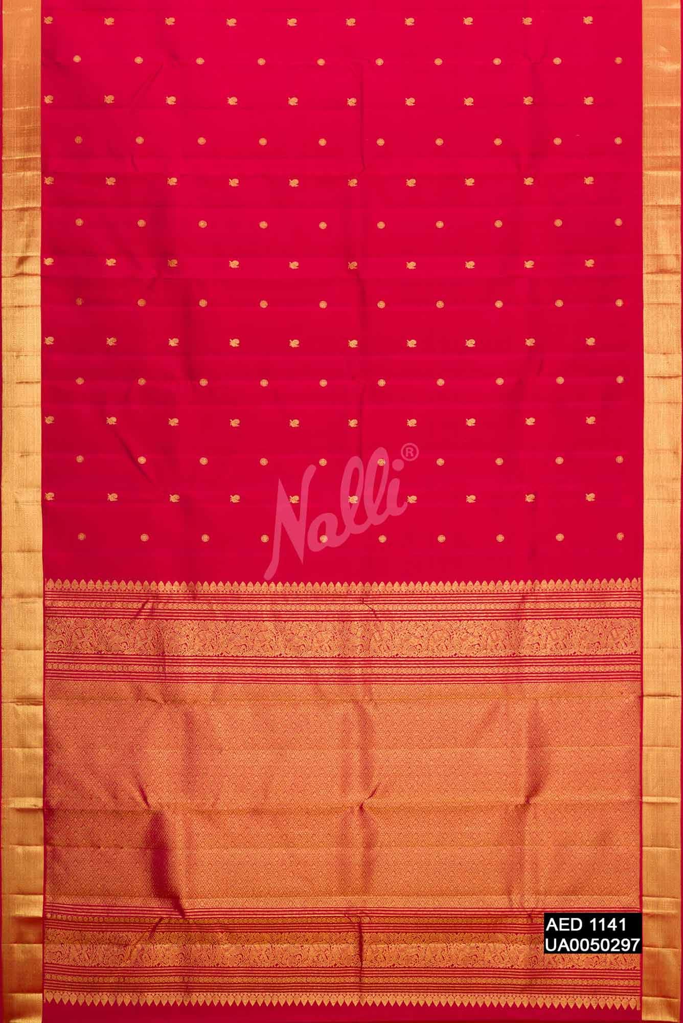 Maroon Kanchipuram Silk Saree