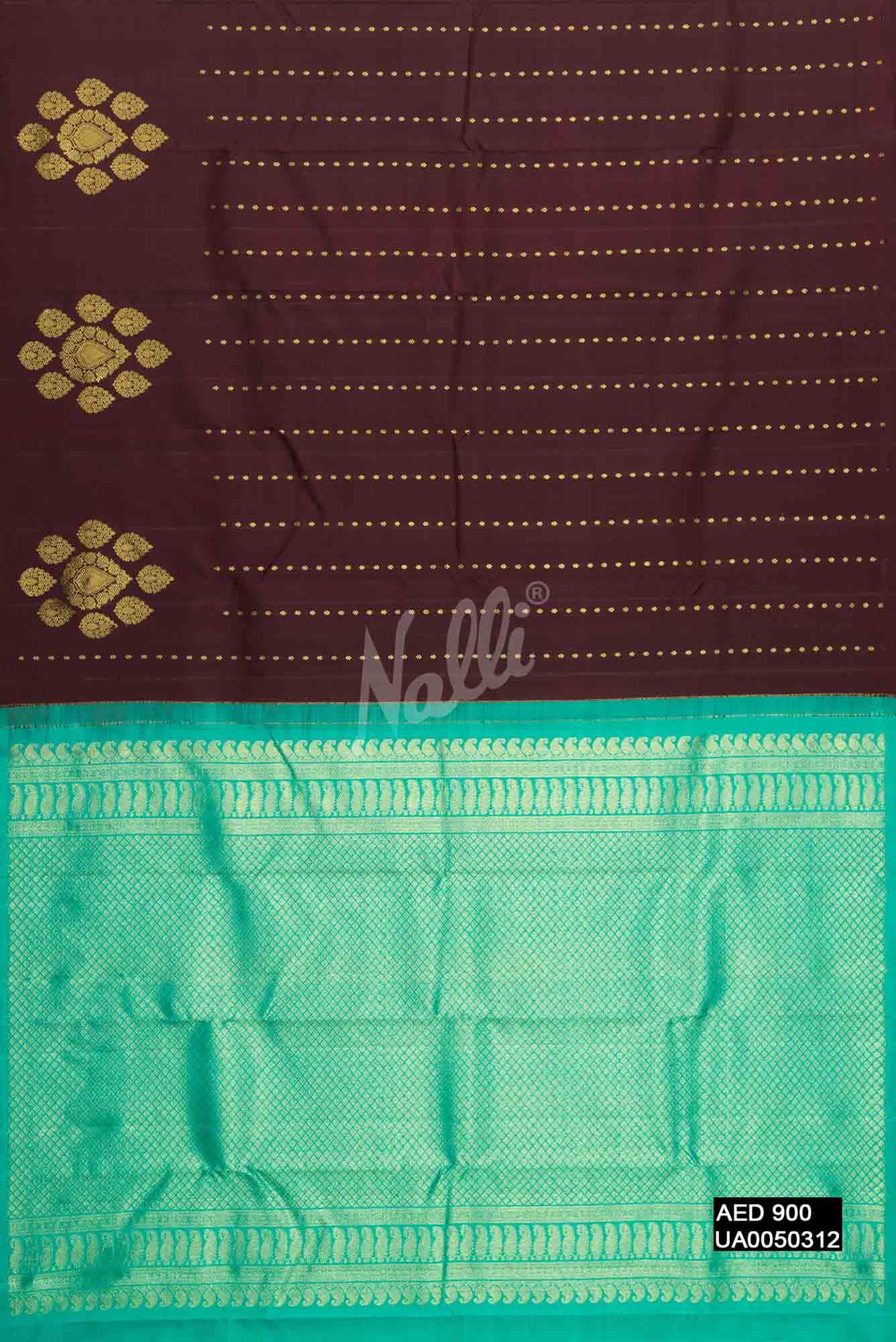 Brown Kanchipuram Silk Saree