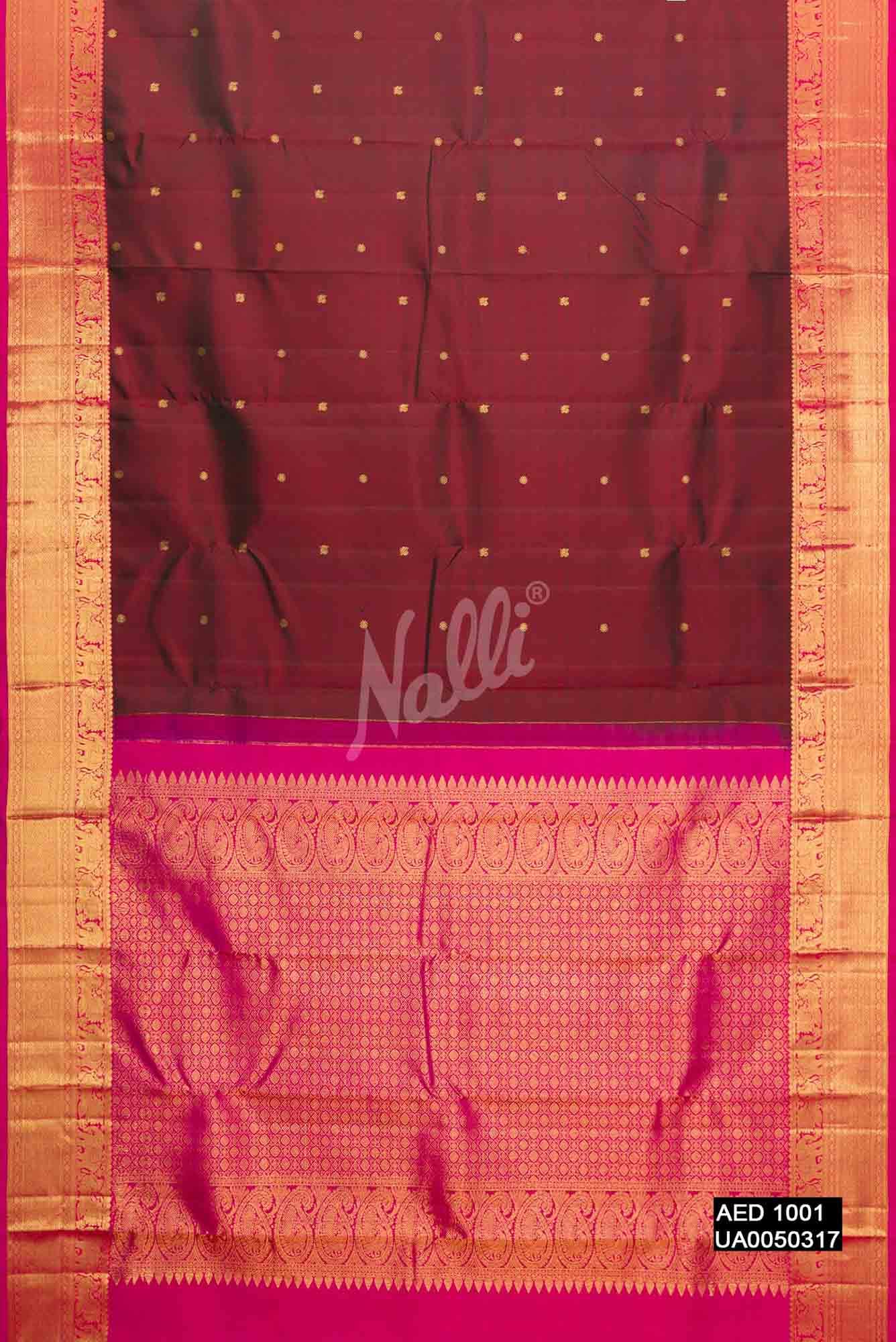 Maroon Kanchipuram Silk Saree
