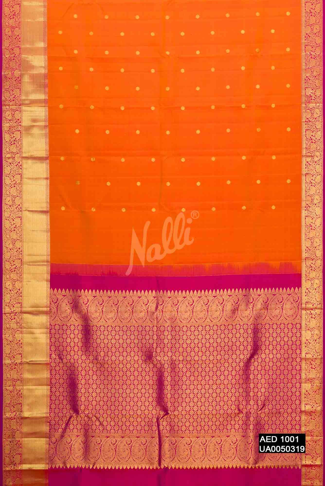 Mustard Kanchipuram Silk Saree