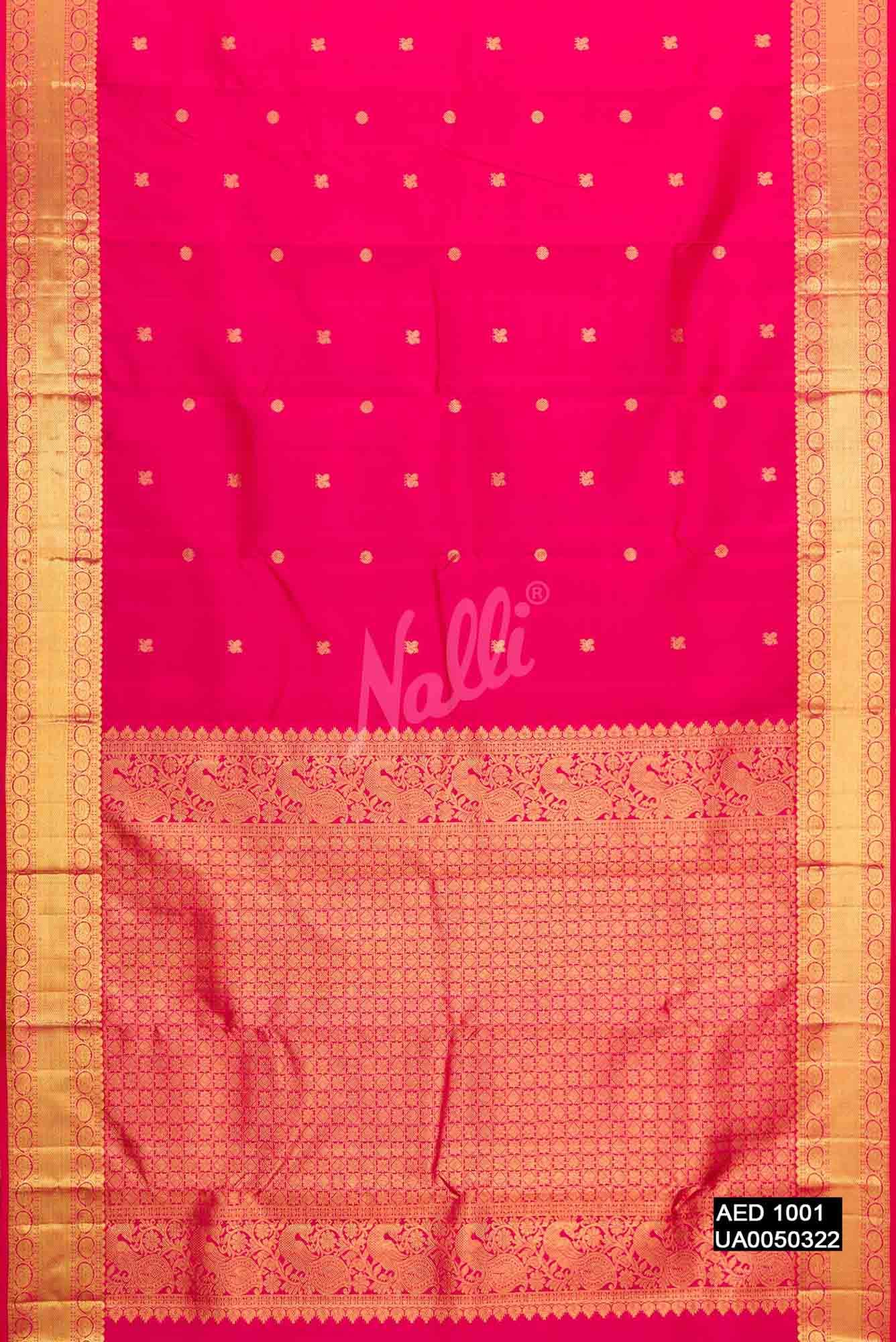 Dark Pink Kanchipuram Silk Saree