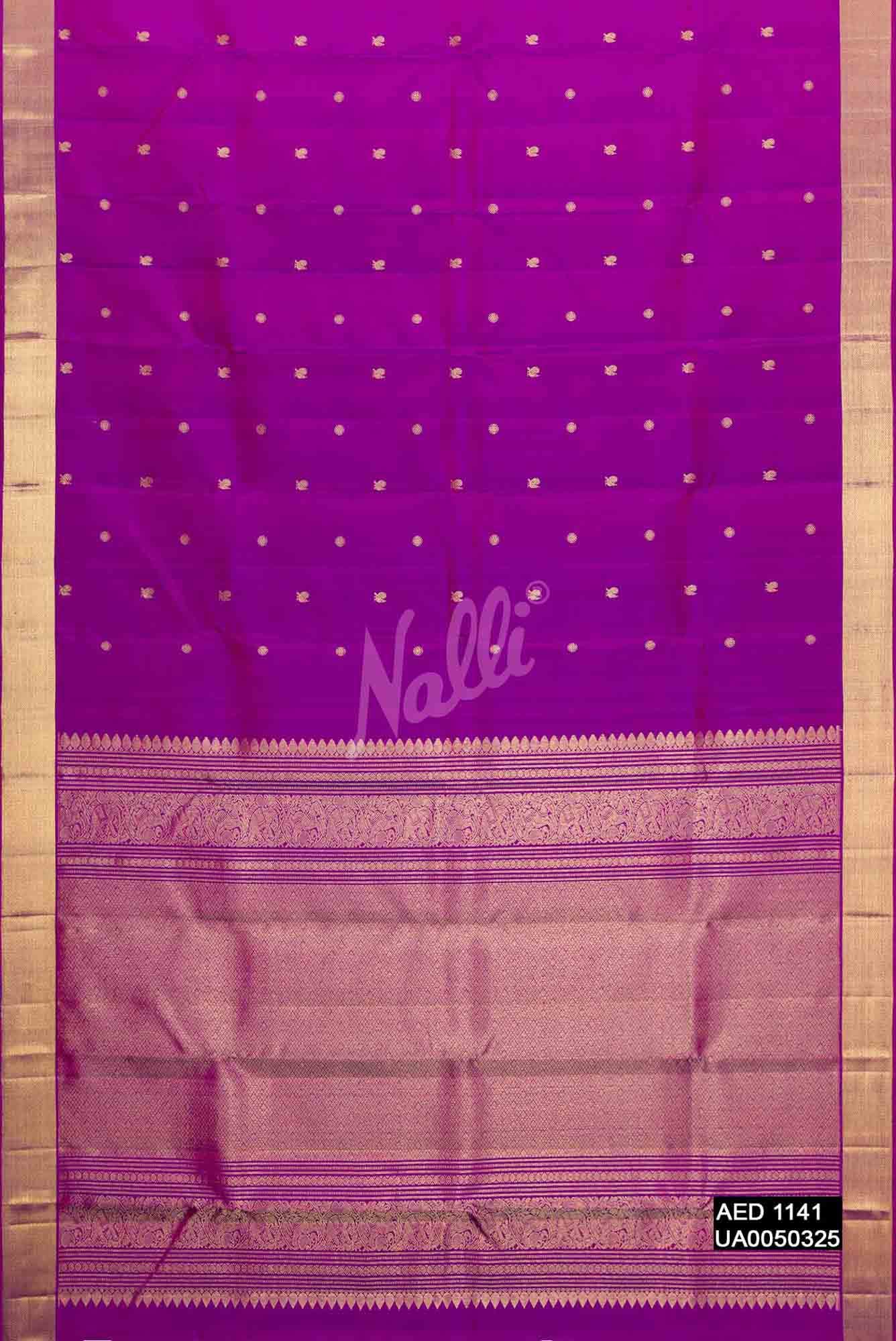 Purple Kanchipuram Silk Saree