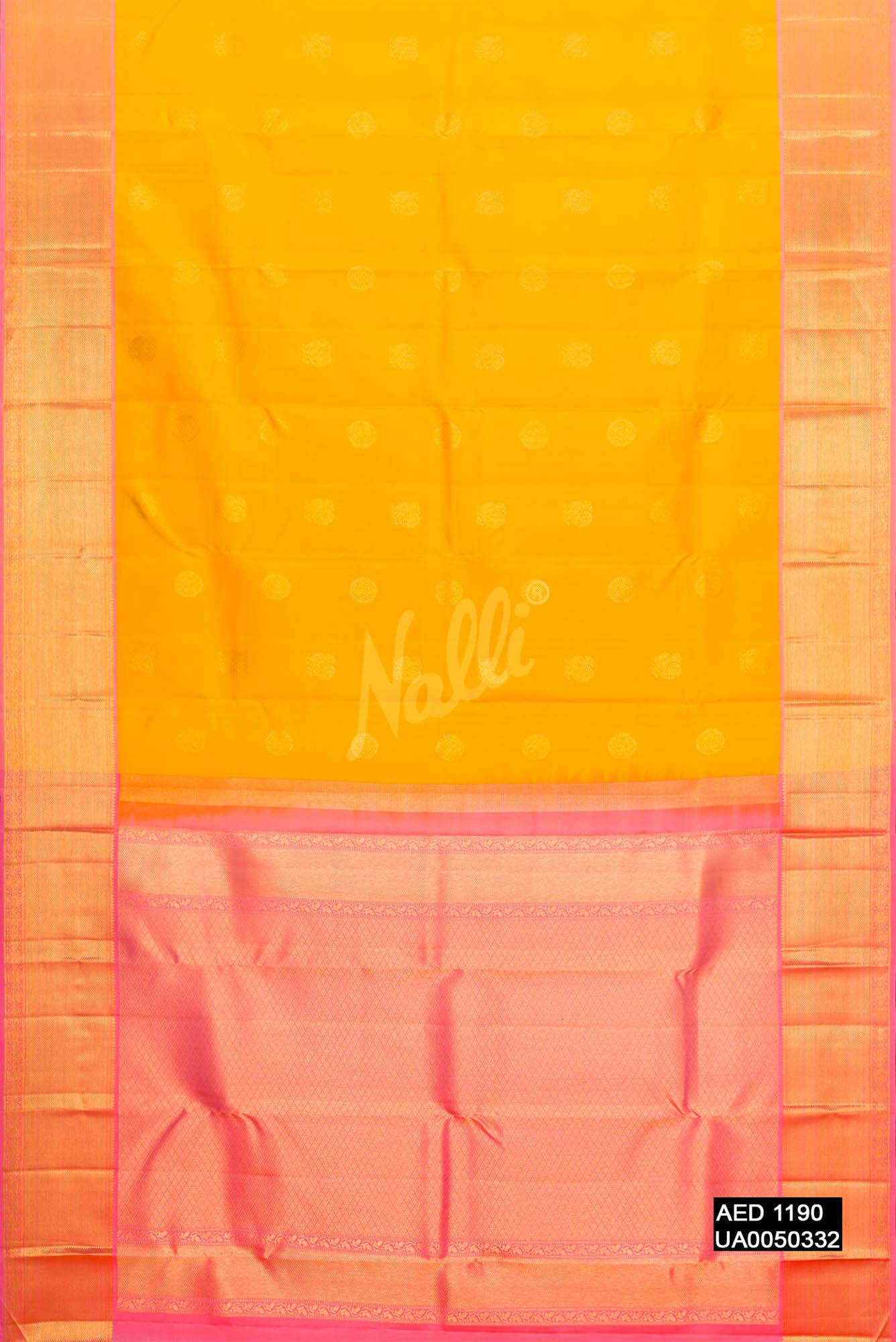 Yellow Kanchipuram Silk Saree