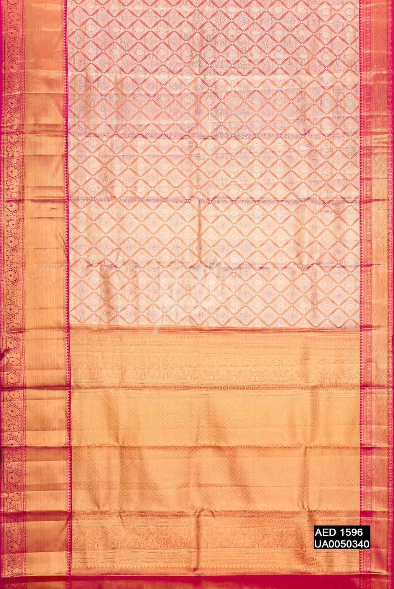 Pink Kanchipuram Tissue Silk Saree
