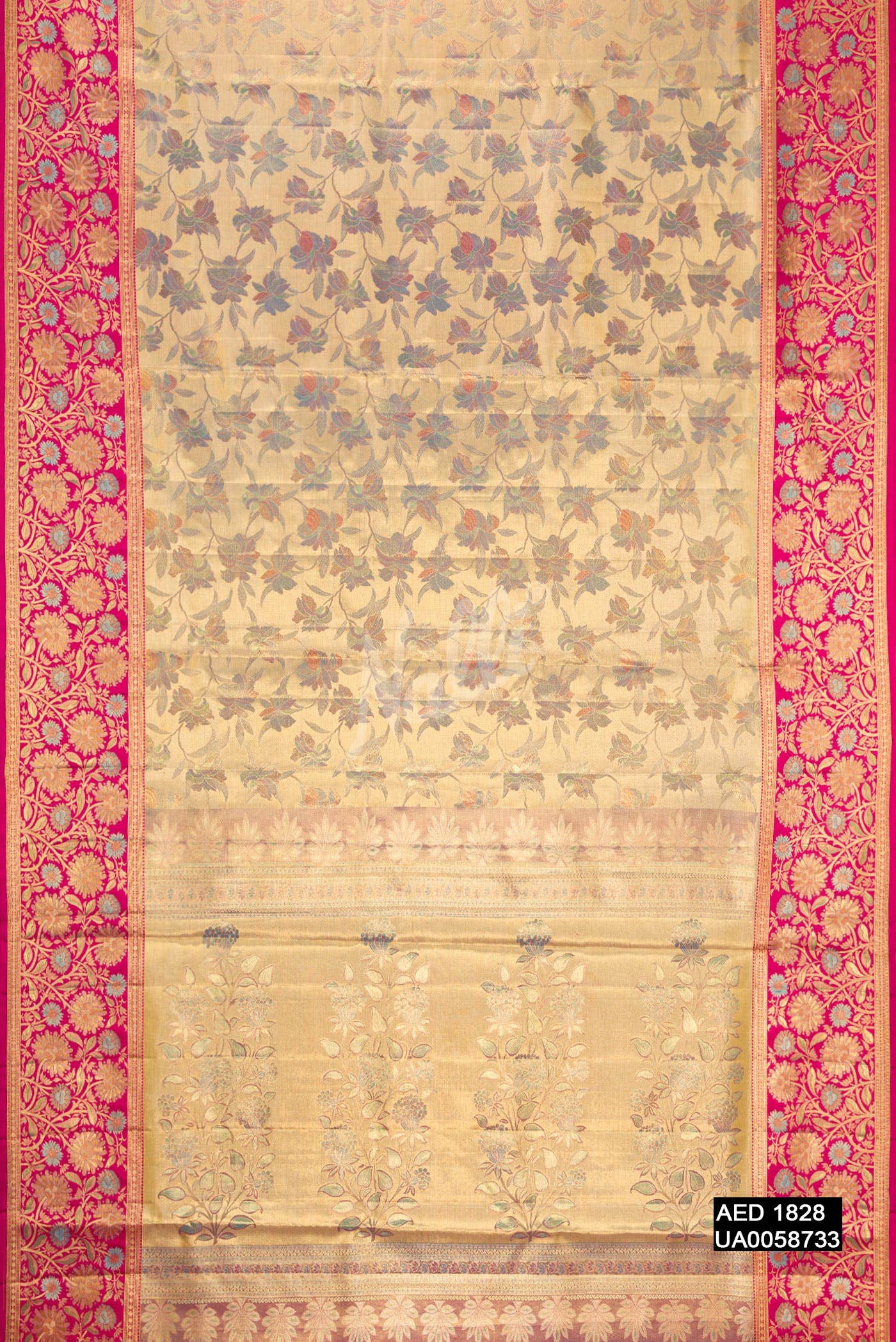 Gold Kanchipuram Tissue Silk Saree