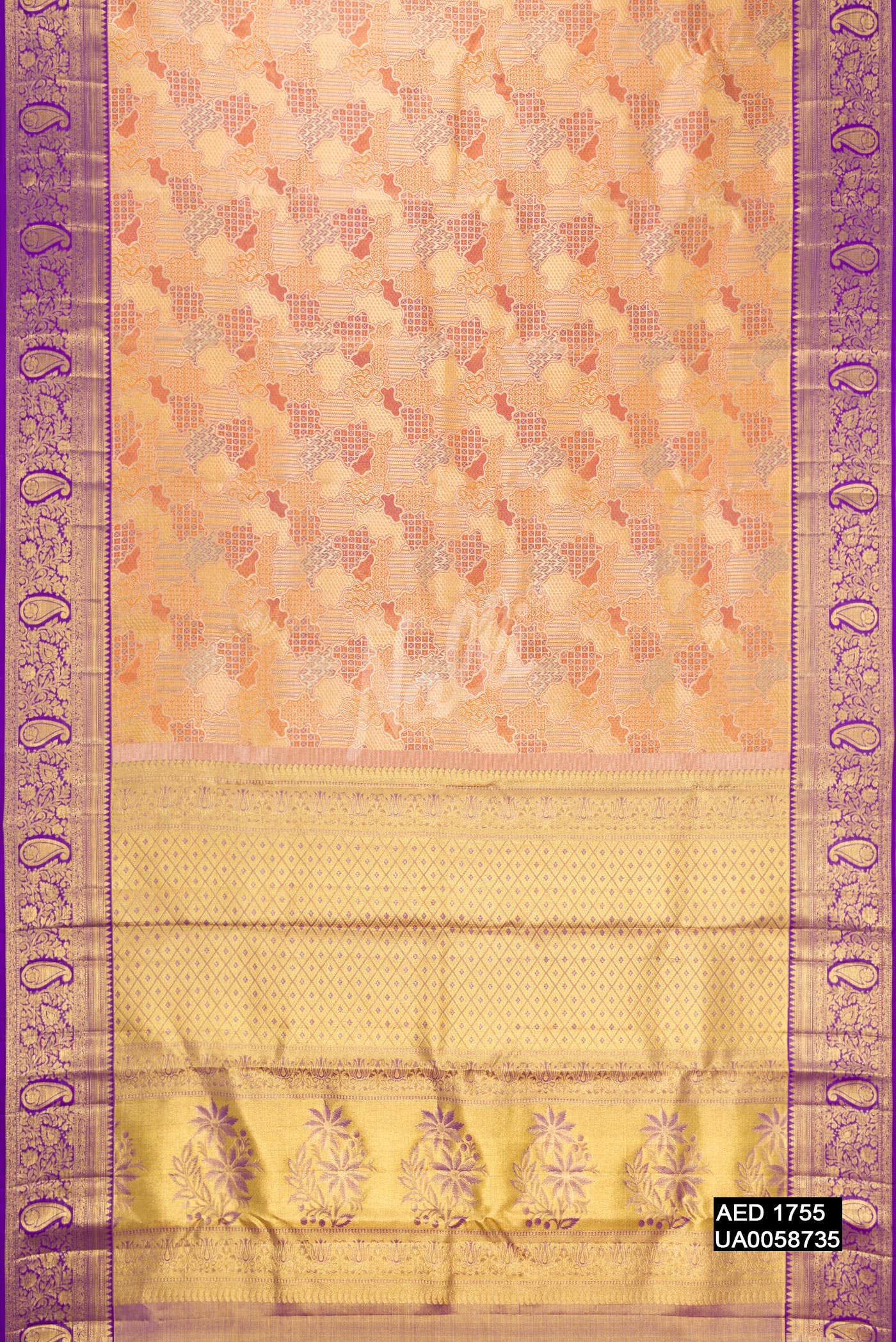 Gold Kanchipuram Tissue Silk Saree