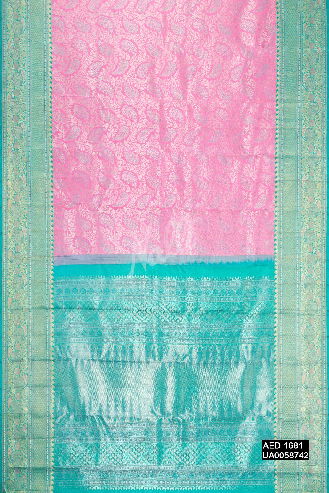 Pink Kanchipuram Silk Saree