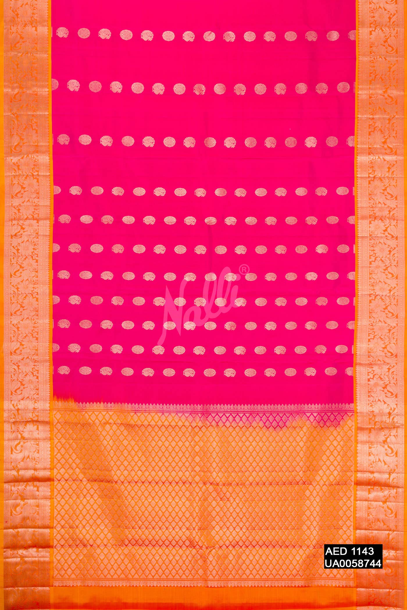 Dark Pink Kanchipuram Silk Saree
