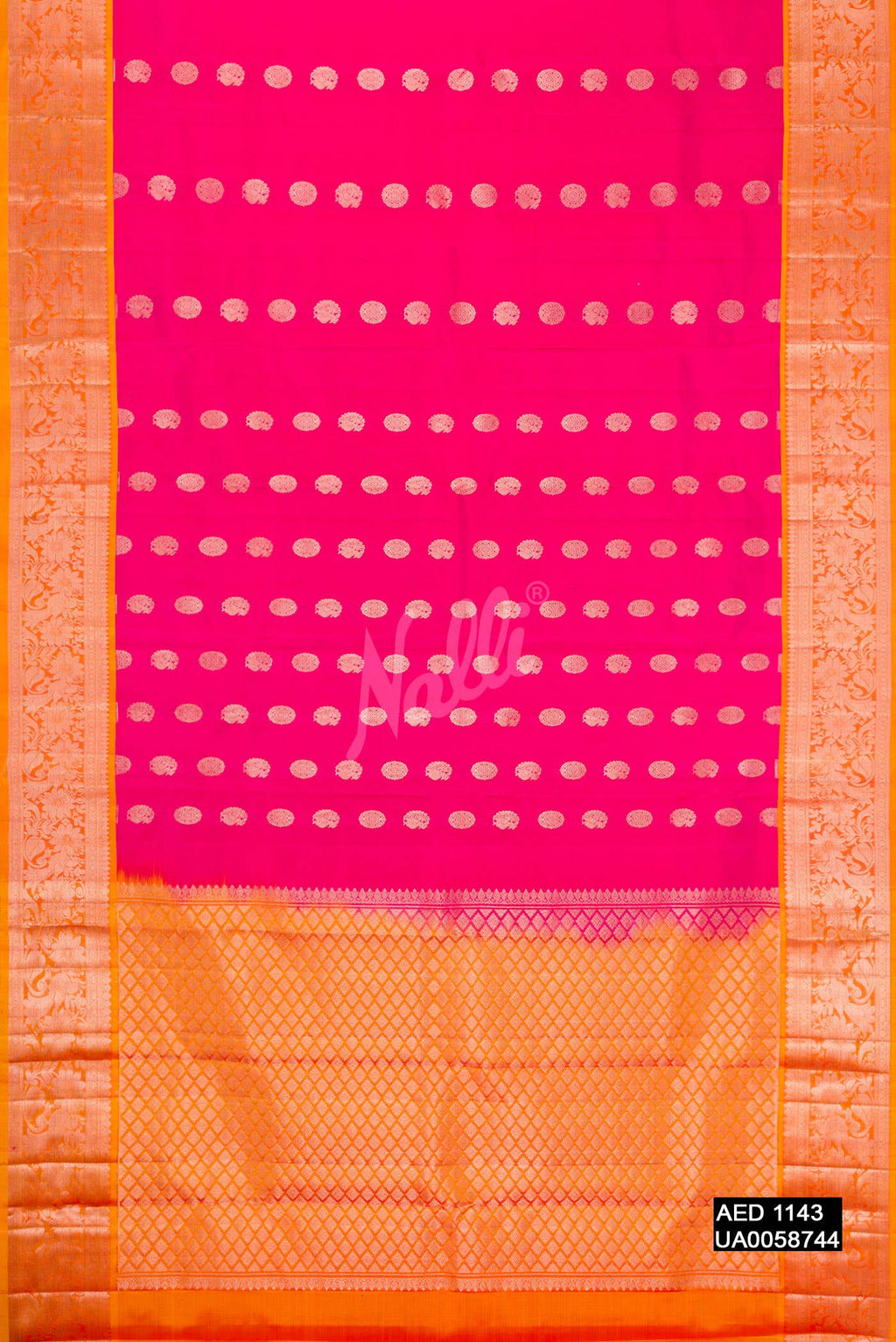 Dark Pink Kanchipuram Silk Saree
