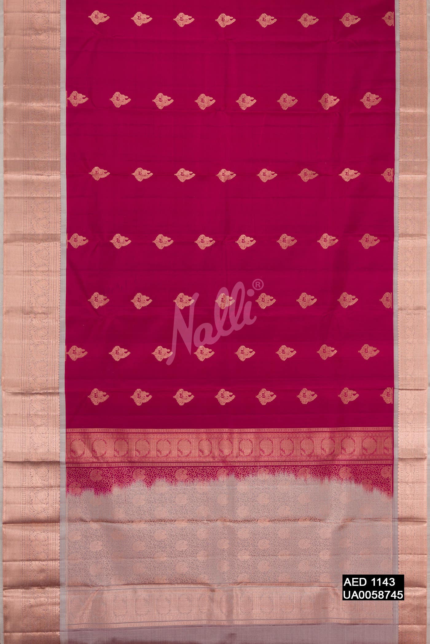 Maroon Kanchipuram Silk Saree