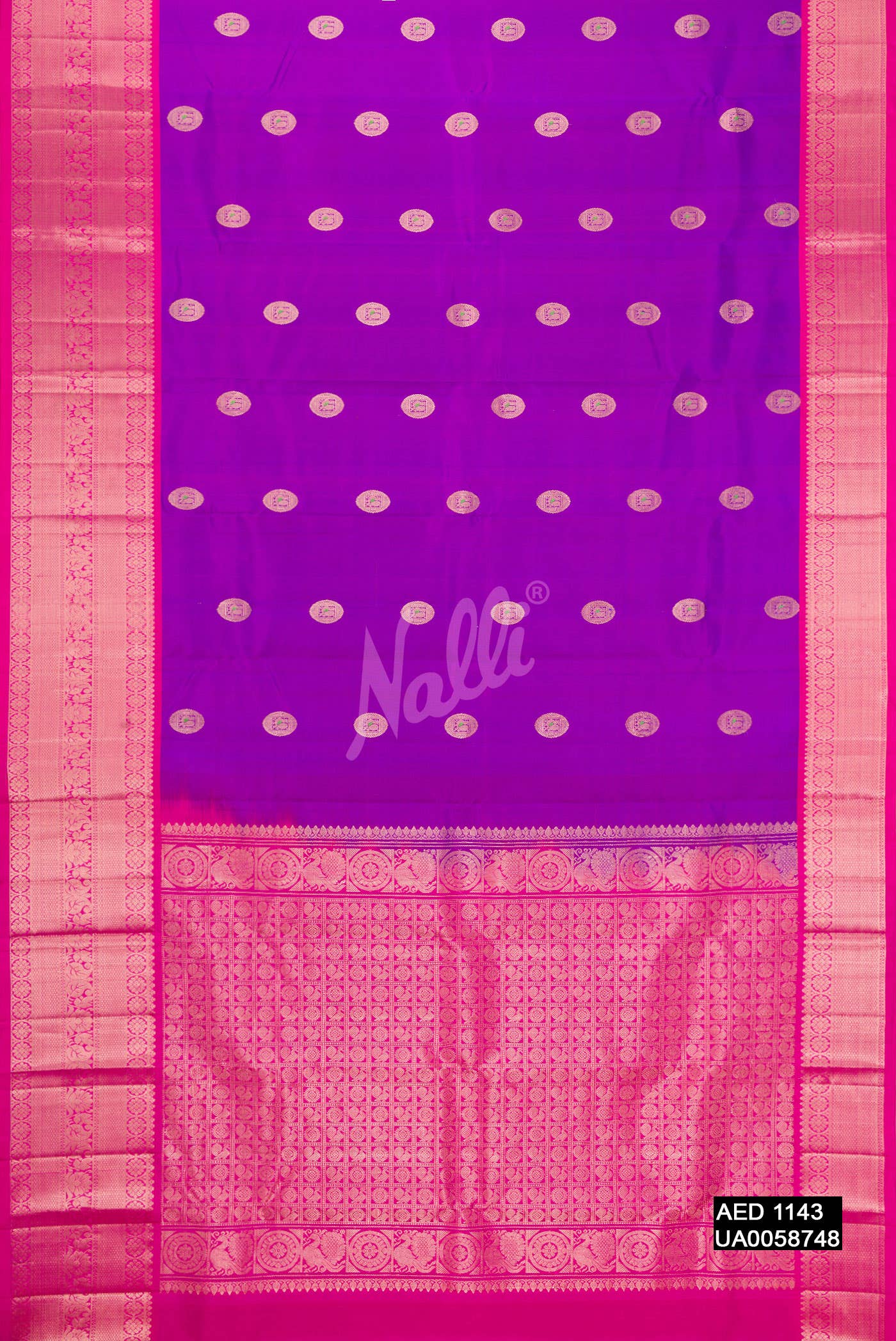 Purple Kanchipuram Silk Saree